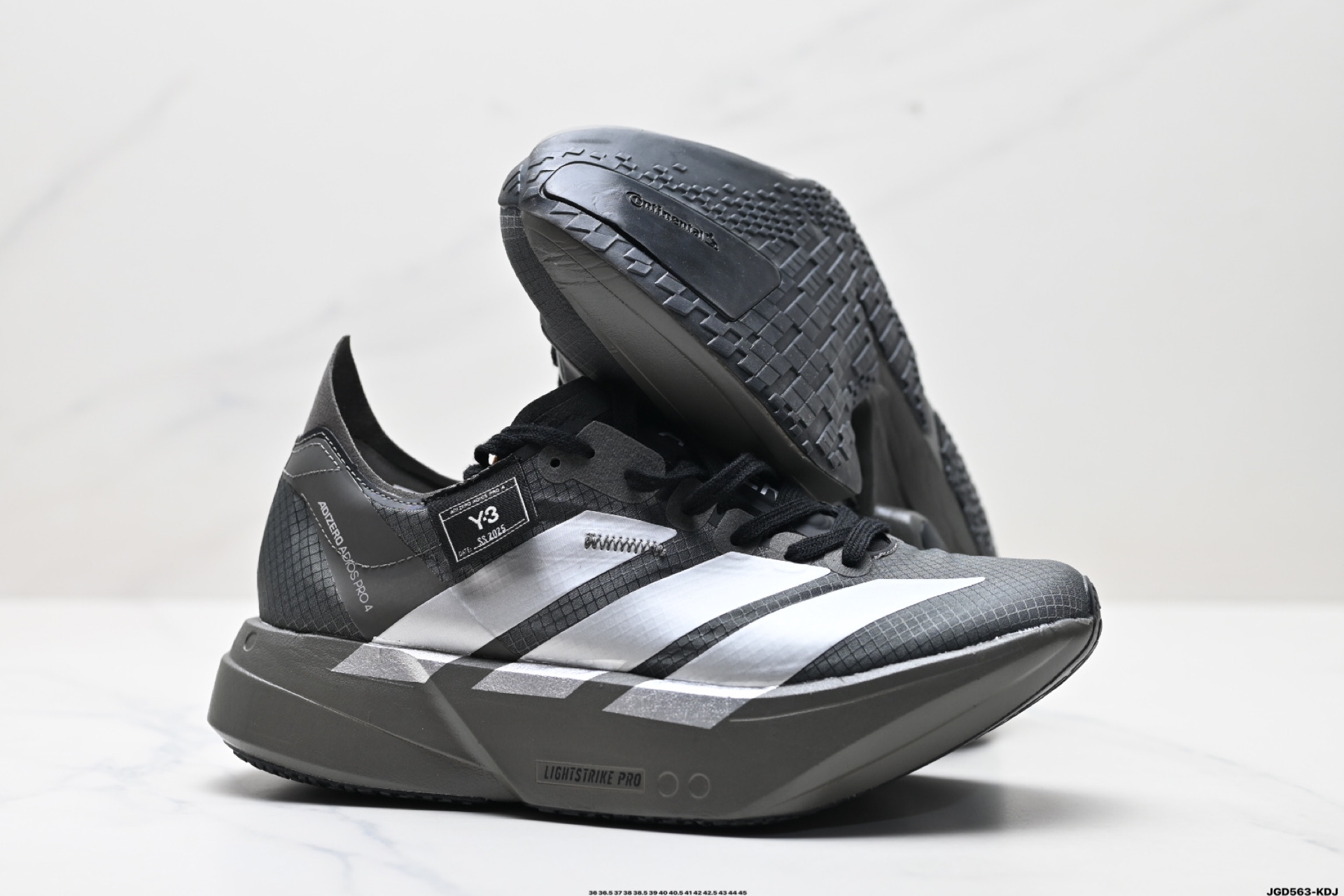 190 Y-3 Adidas Adizero Adios Pro 4M 马拉松飞线贾卡轻质透气休闲运动跑步鞋   JS3155