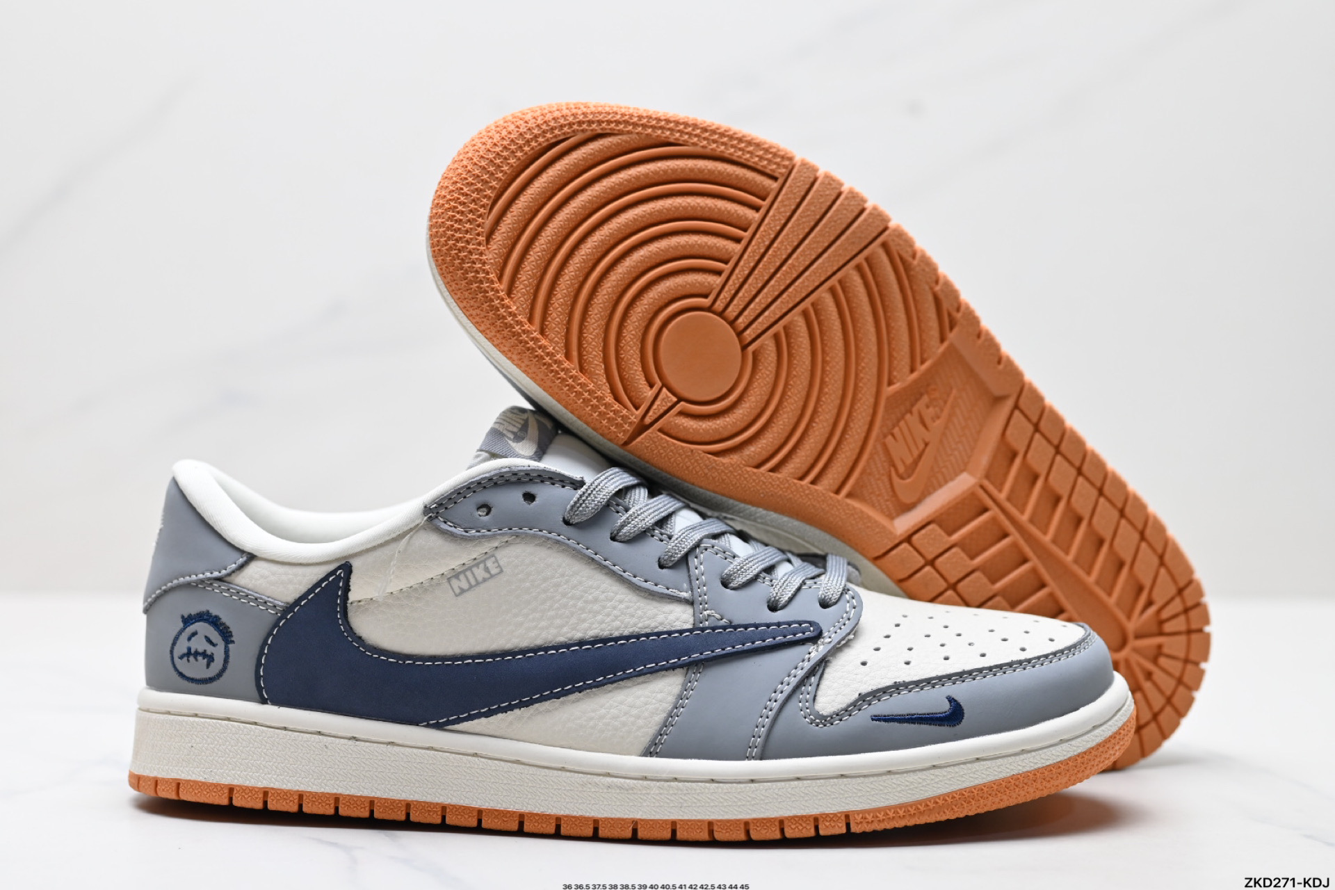 280 AJ1倒勾Travis Scott x Air Jordan 1 ” Reverse Mocha “ AJ1乔1 TS 闪电 联名倒钩 低帮文化篮球鞋  LD2025-005
