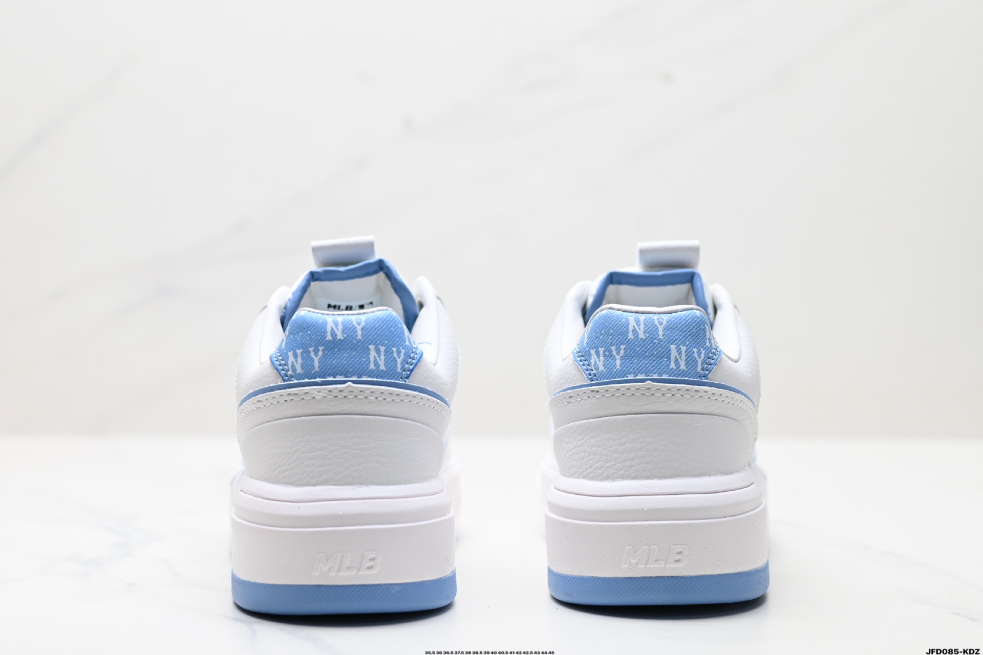 180  MLB CHUNKY LINER DENIM MONOGRAM BL 复古印花老爹鞋  3ASXD025N