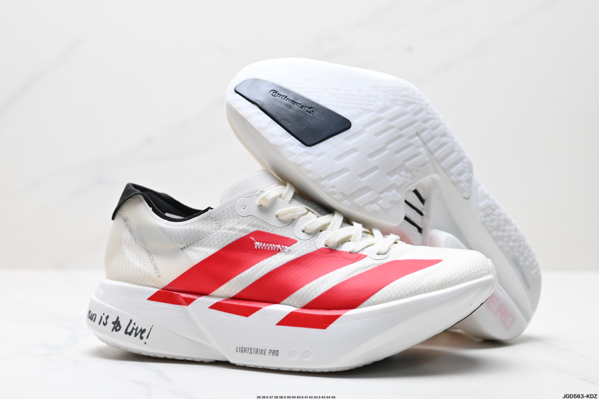 190 Adidas Adizero Adios 4 M马拉松飞线贾卡轻质透气休闲运动跑步鞋  JR6363