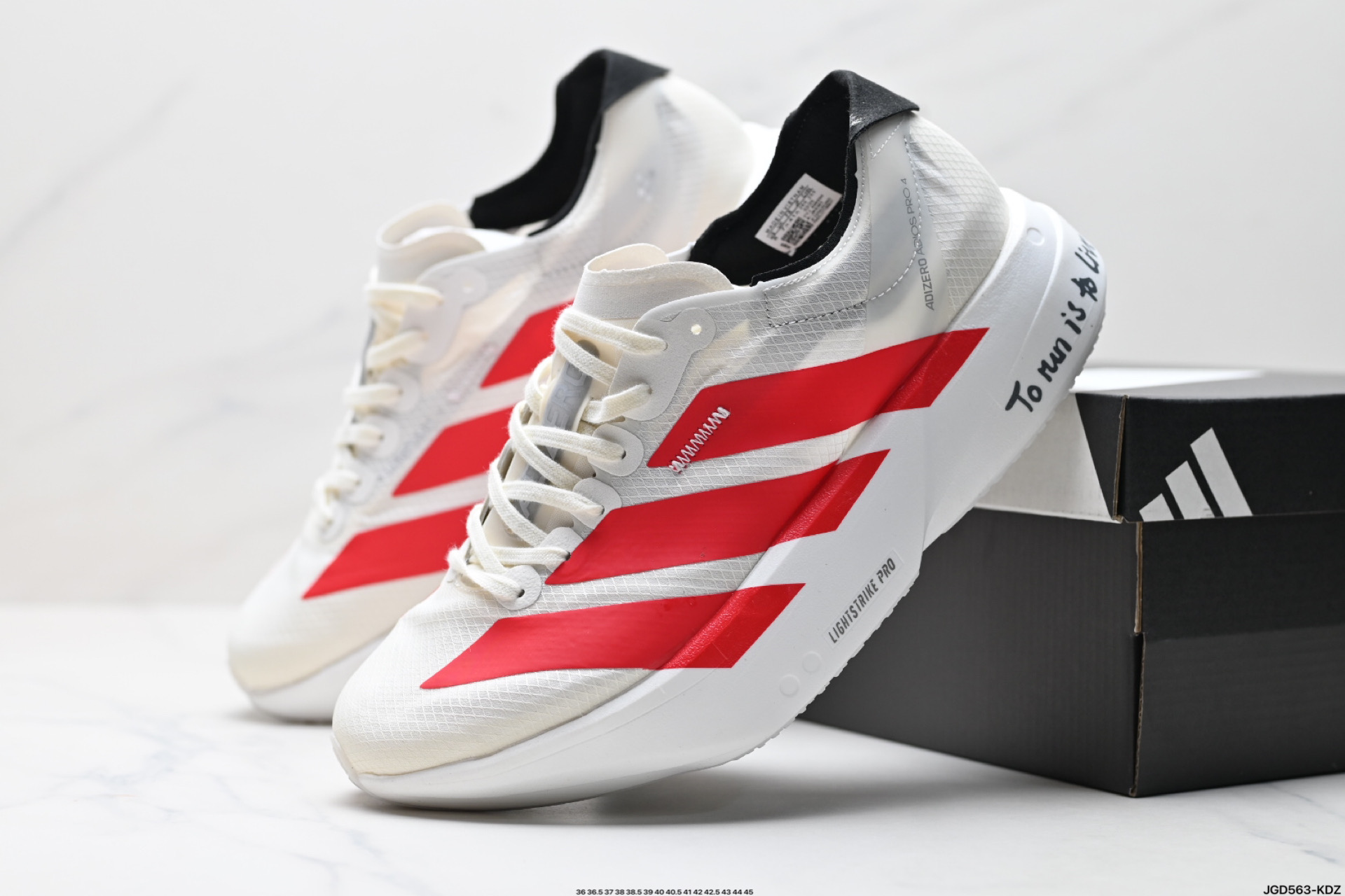 190 Adidas Adizero Adios 4 M马拉松飞线贾卡轻质透气休闲运动跑步鞋  JR6363