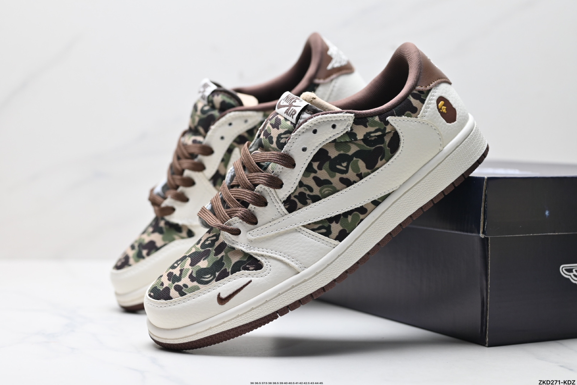 280 AJ1倒勾Travis Scott x Air Jordan 1 ” Reverse Mocha “ AJ1乔1 TS 闪电 联名倒钩 低帮文化篮球鞋  XS2024-019