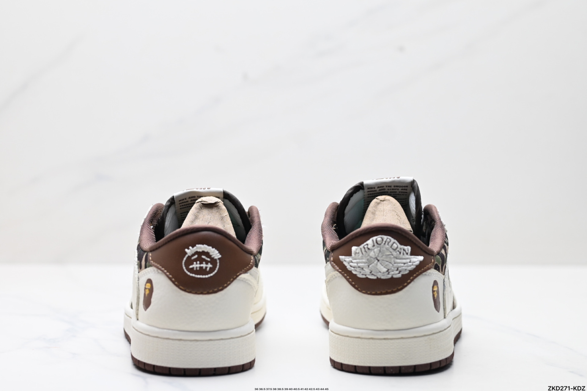 280 AJ1倒勾Travis Scott x Air Jordan 1 ” Reverse Mocha “ AJ1乔1 TS 闪电 联名倒钩 低帮文化篮球鞋  XS2024-019