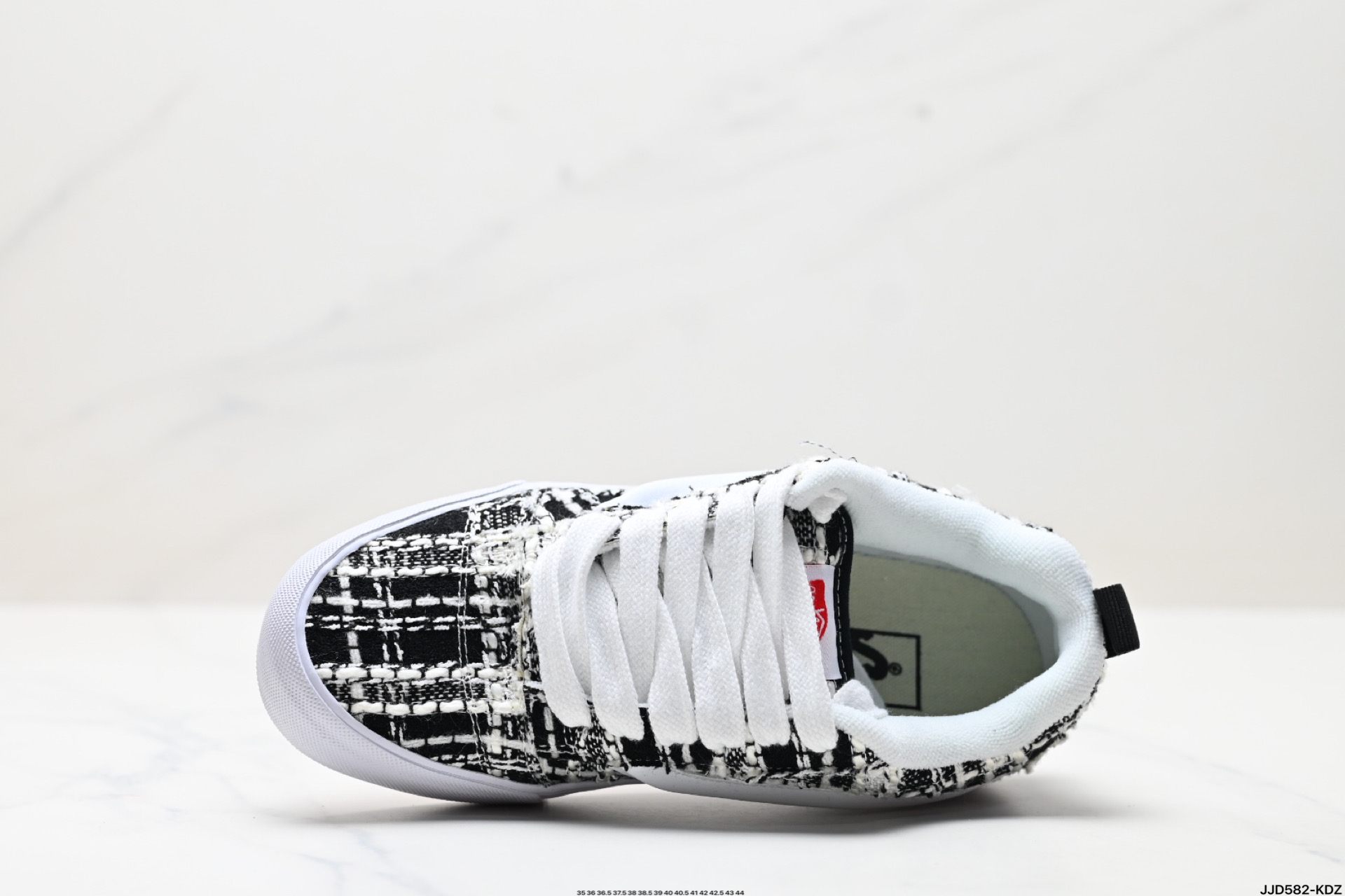 140 范斯Vans Knu-Skool 千鸟格 小香风 耐磨 低帮 板鞋