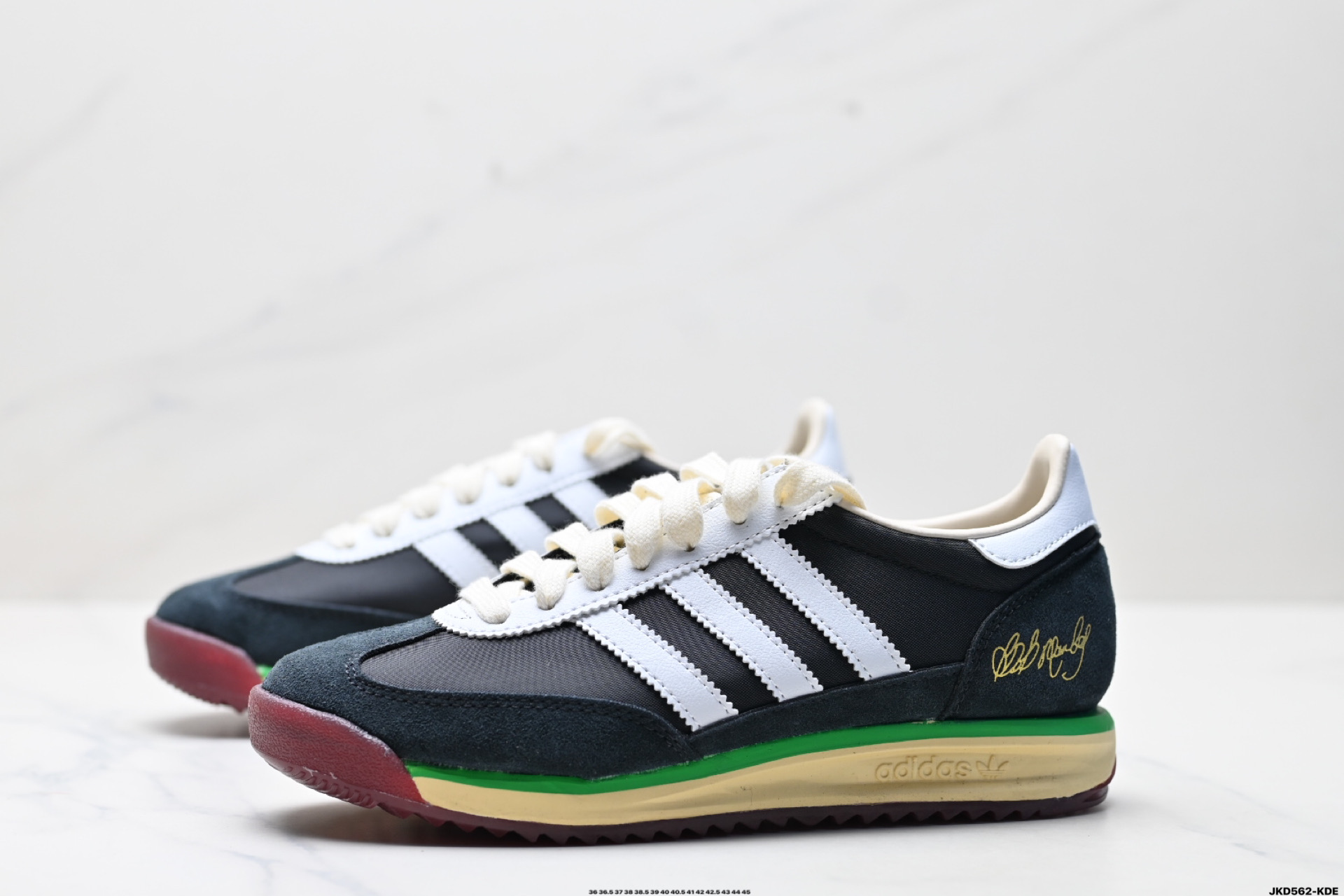 170 Bob Marley x Adidas SL 72 RS 三叶草复古休闲跑步鞋休闲运动鞋  JR7973