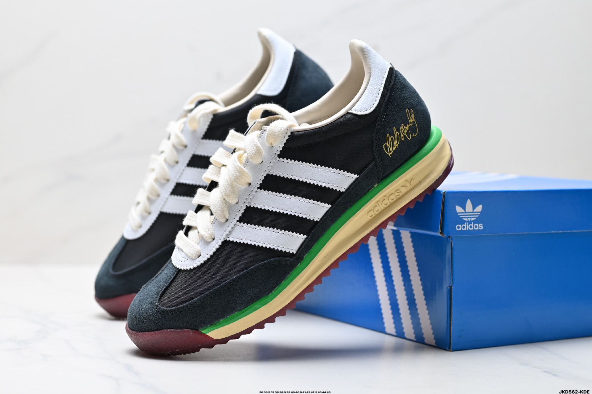 170 Bob Marley x Adidas SL 72 RS 三叶草复古休闲跑步鞋休闲运动鞋  JR7973