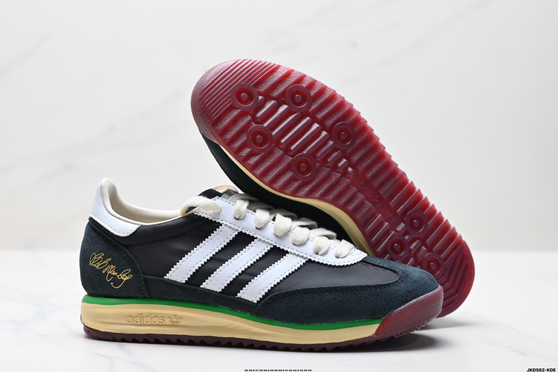 170 Bob Marley x Adidas SL 72 RS 三叶草复古休闲跑步鞋休闲运动鞋  JR7973
