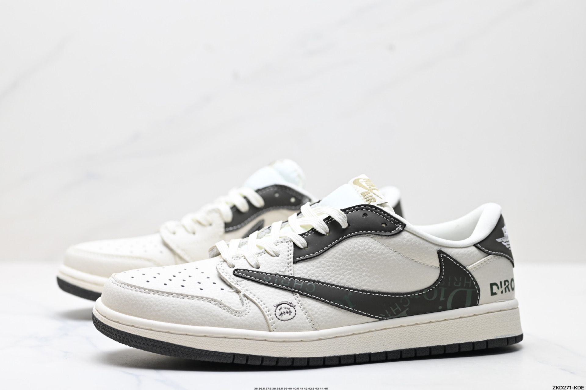 280 AJ1倒勾Travis Scott x Air Jordan 1 ” Reverse Mocha “ AJ1乔1 TS 闪电 联名倒钩 低帮文化篮球鞋  LD2025-006