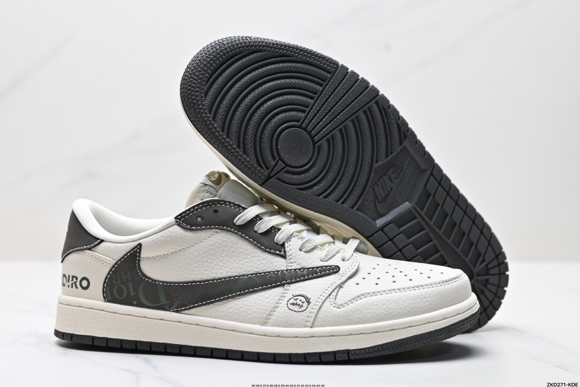 280 AJ1倒勾Travis Scott x Air Jordan 1 ” Reverse Mocha “ AJ1乔1 TS 闪电 联名倒钩 低帮文化篮球鞋  LD2025-006