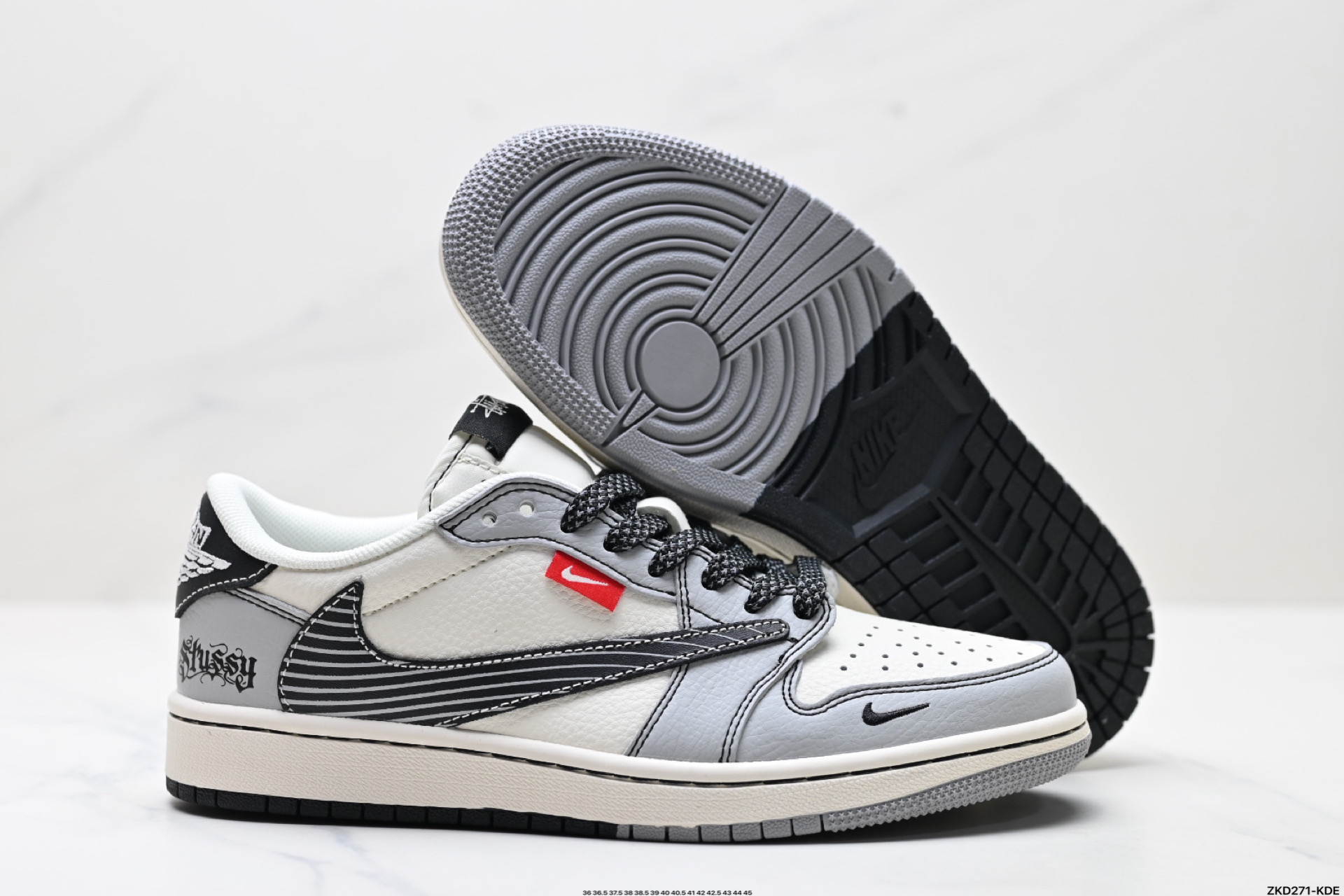 280 AJ1倒勾Travis Scott x Air Jordan 1 ” Reverse Mocha “ AJ1乔1 TS 闪电 联名倒钩 低帮文化篮球鞋  JJ2508-550