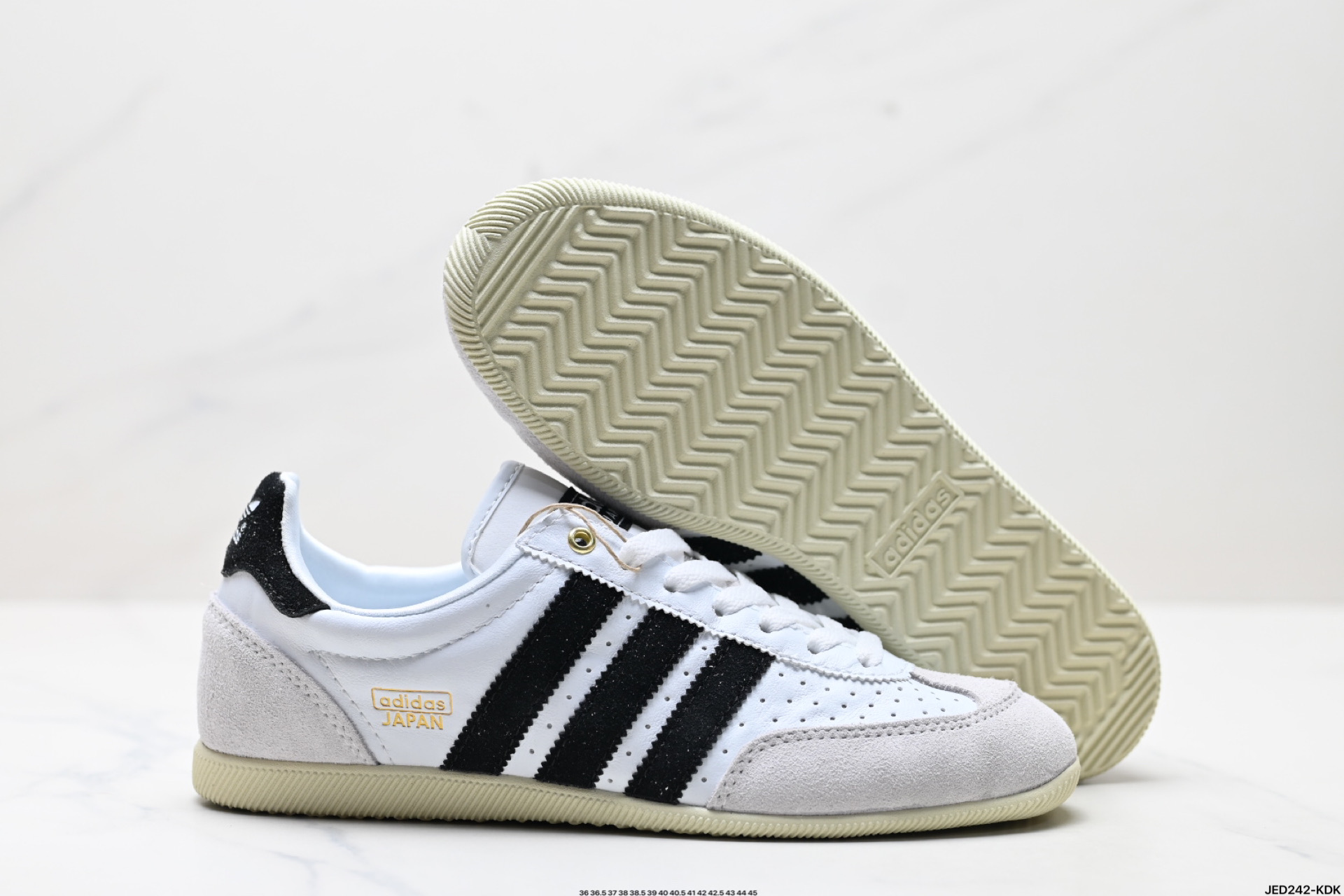 160 「T头鞋」JAPAN W复古薄底经典运动鞋女adidas阿迪达斯三叶草  lH5490