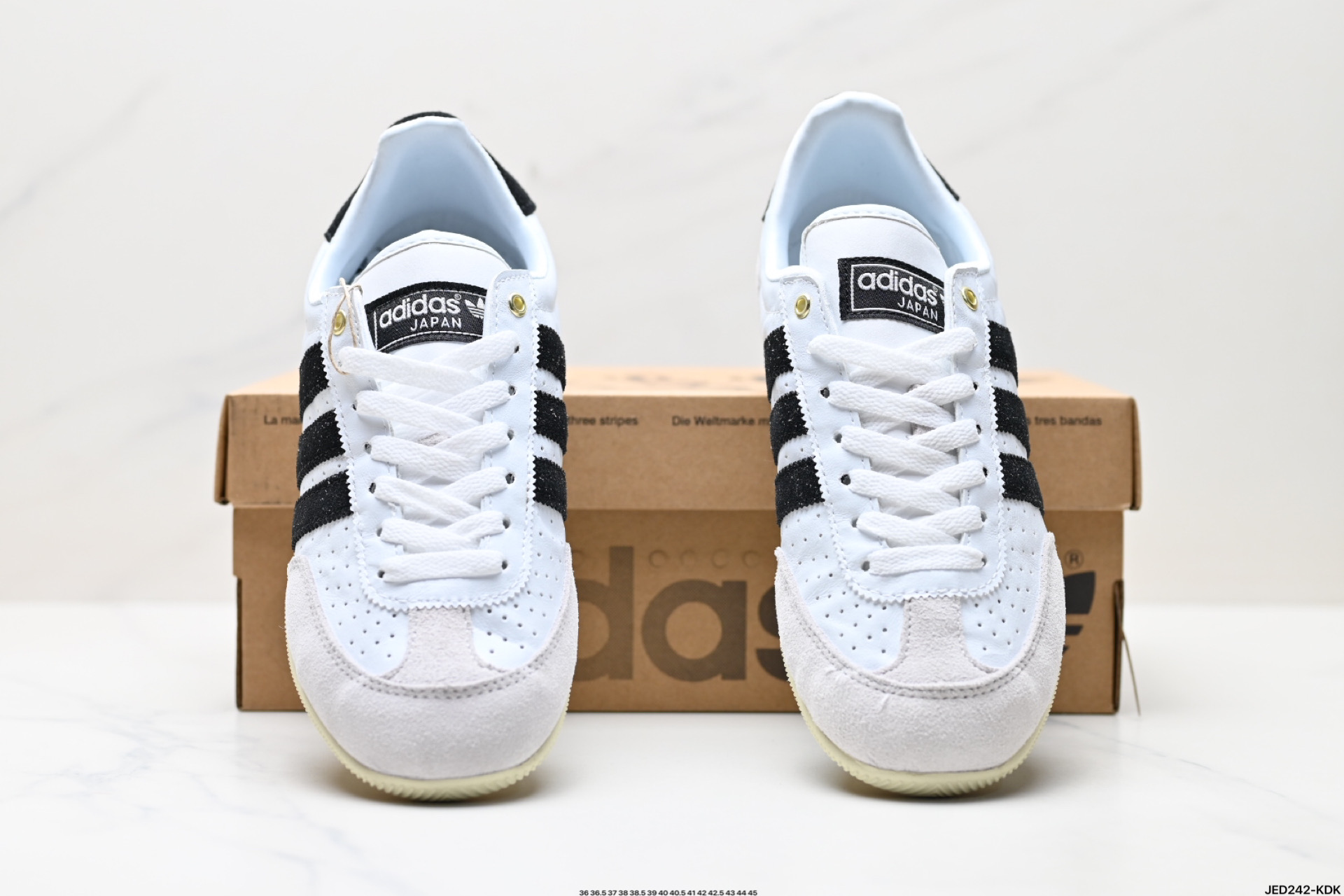 160 「T头鞋」JAPAN W复古薄底经典运动鞋女adidas阿迪达斯三叶草  lH5490