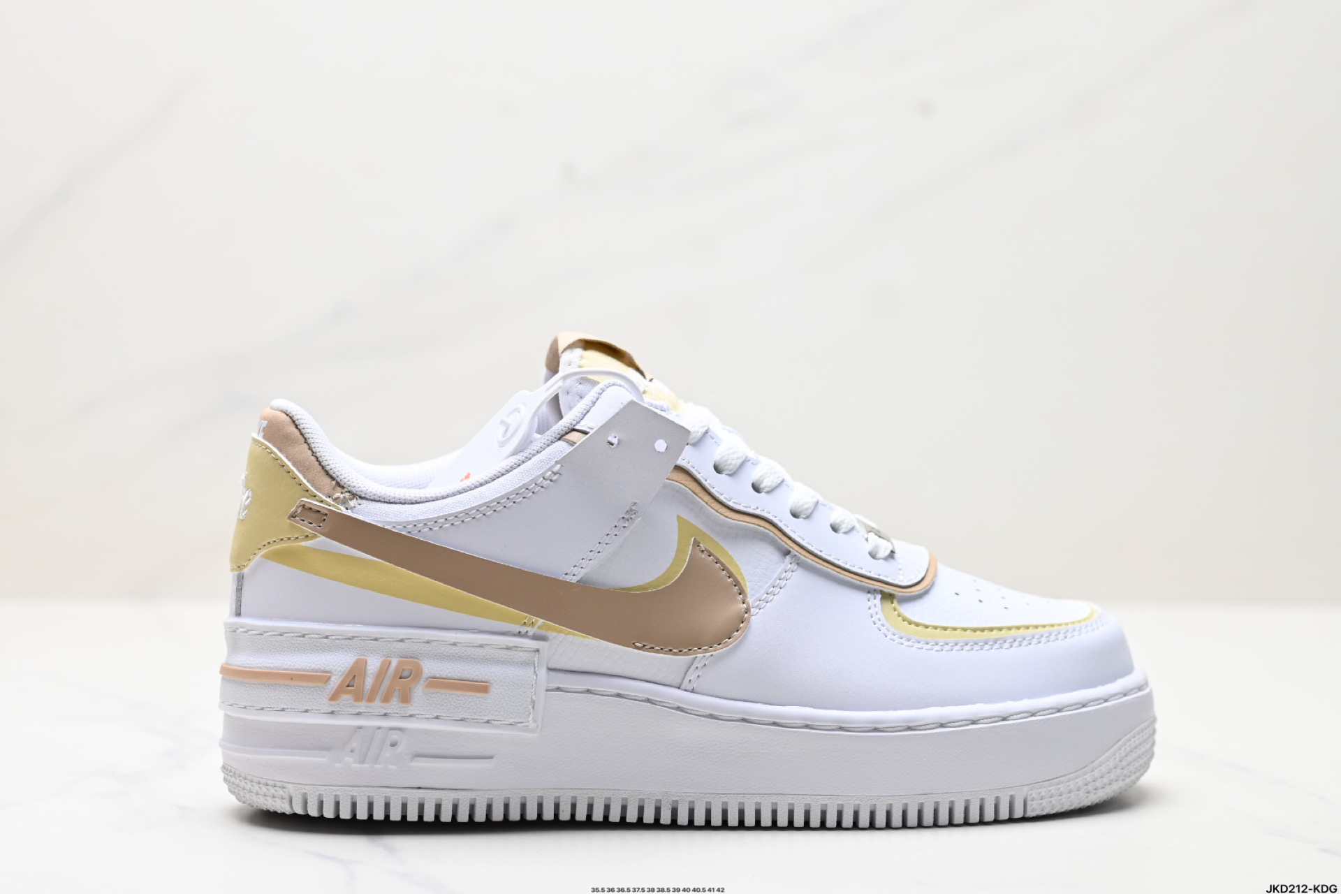 170 耐克NIKE WMNS Air Force 1 Shadow全新少女系解构主义设计 马卡龙空军一号轻量增高低帮百搭板鞋 DZ1847-111