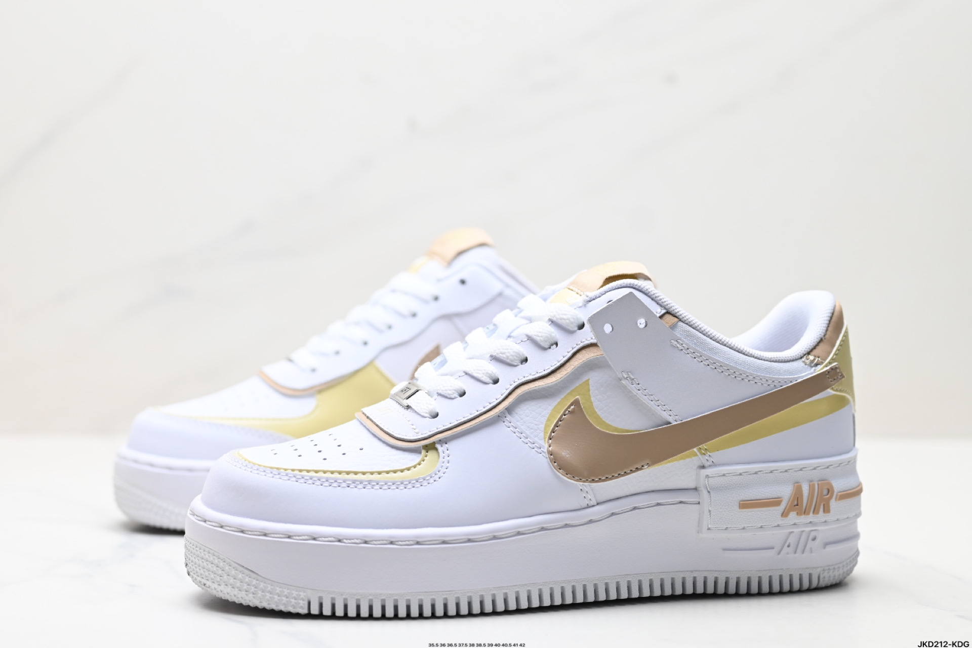 170 耐克NIKE WMNS Air Force 1 Shadow全新少女系解构主义设计 马卡龙空军一号轻量增高低帮百搭板鞋 DZ1847-111