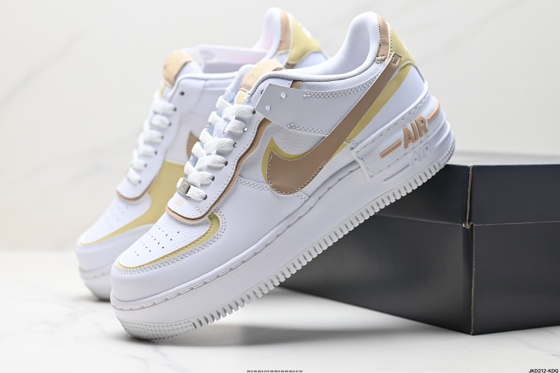 170 耐克NIKE WMNS Air Force 1 Shadow全新少女系解构主义设计 马卡龙空军一号轻量增高低帮百搭板鞋 DZ1847-111