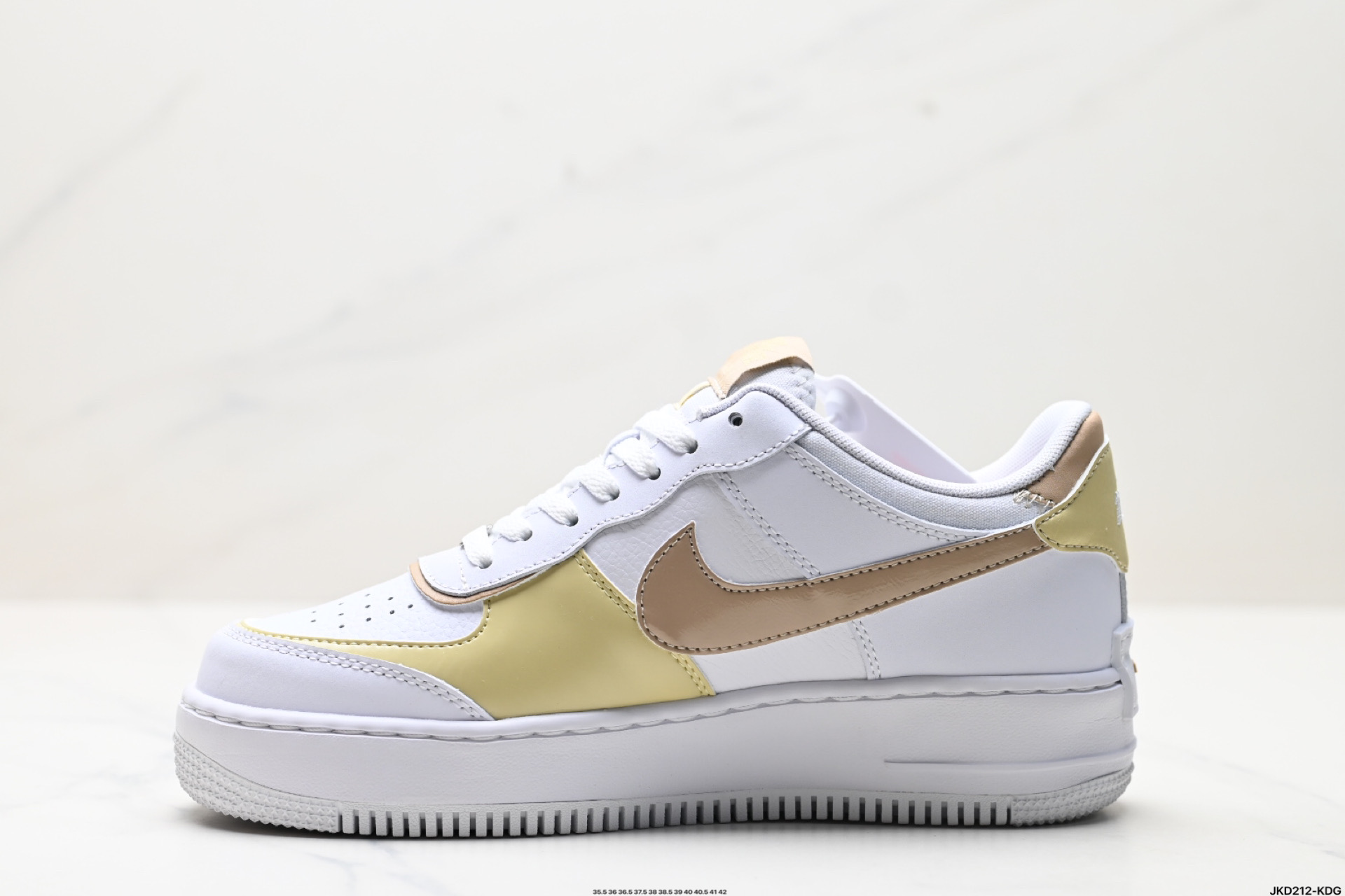 170 耐克NIKE WMNS Air Force 1 Shadow全新少女系解构主义设计 马卡龙空军一号轻量增高低帮百搭板鞋 DZ1847-111