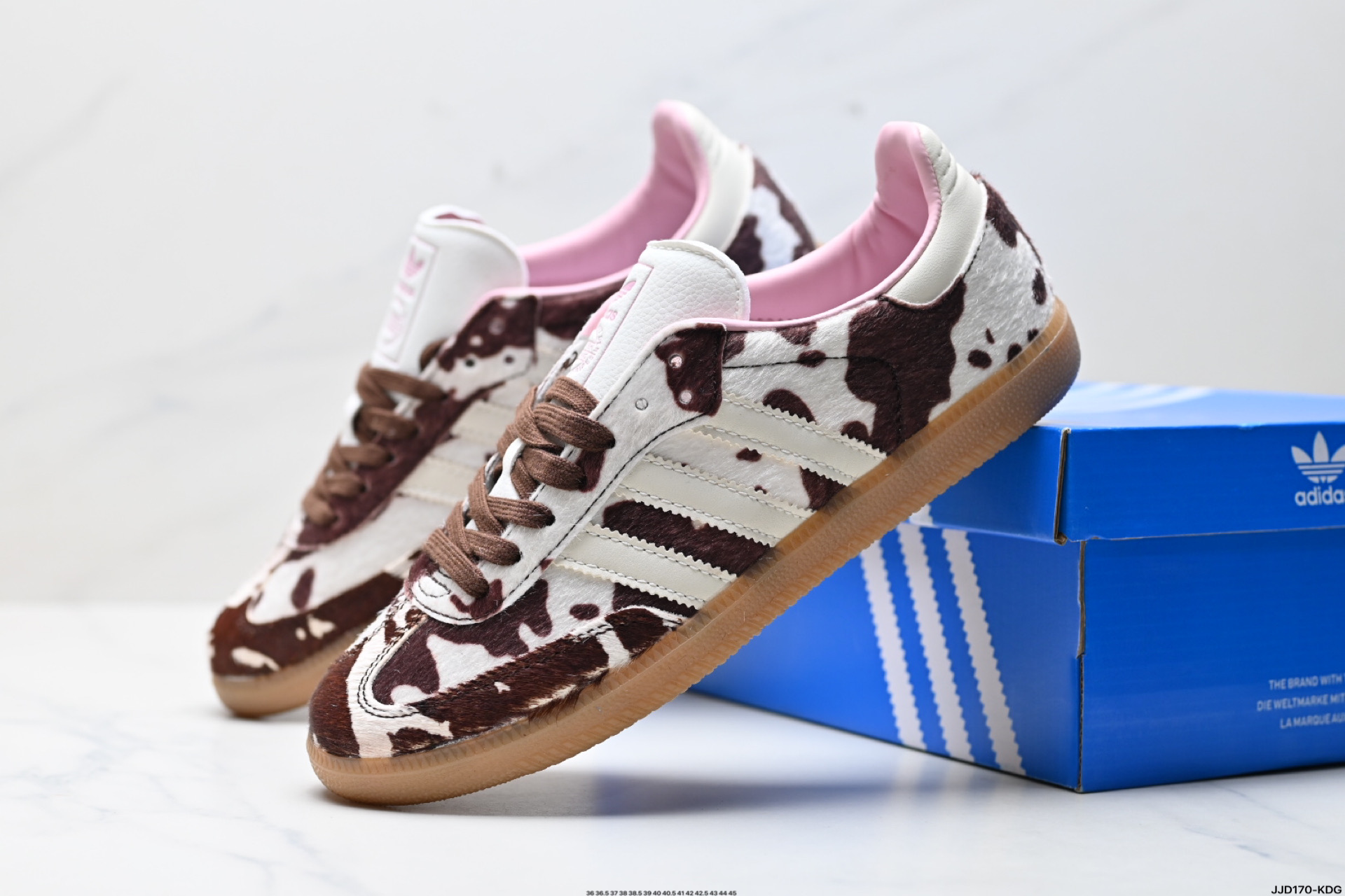 Adidas Originals Retro Cow Print Samba Sneakers - Unisex Lace-Up Casual Shoes 9 i1743873029572 398 0 7