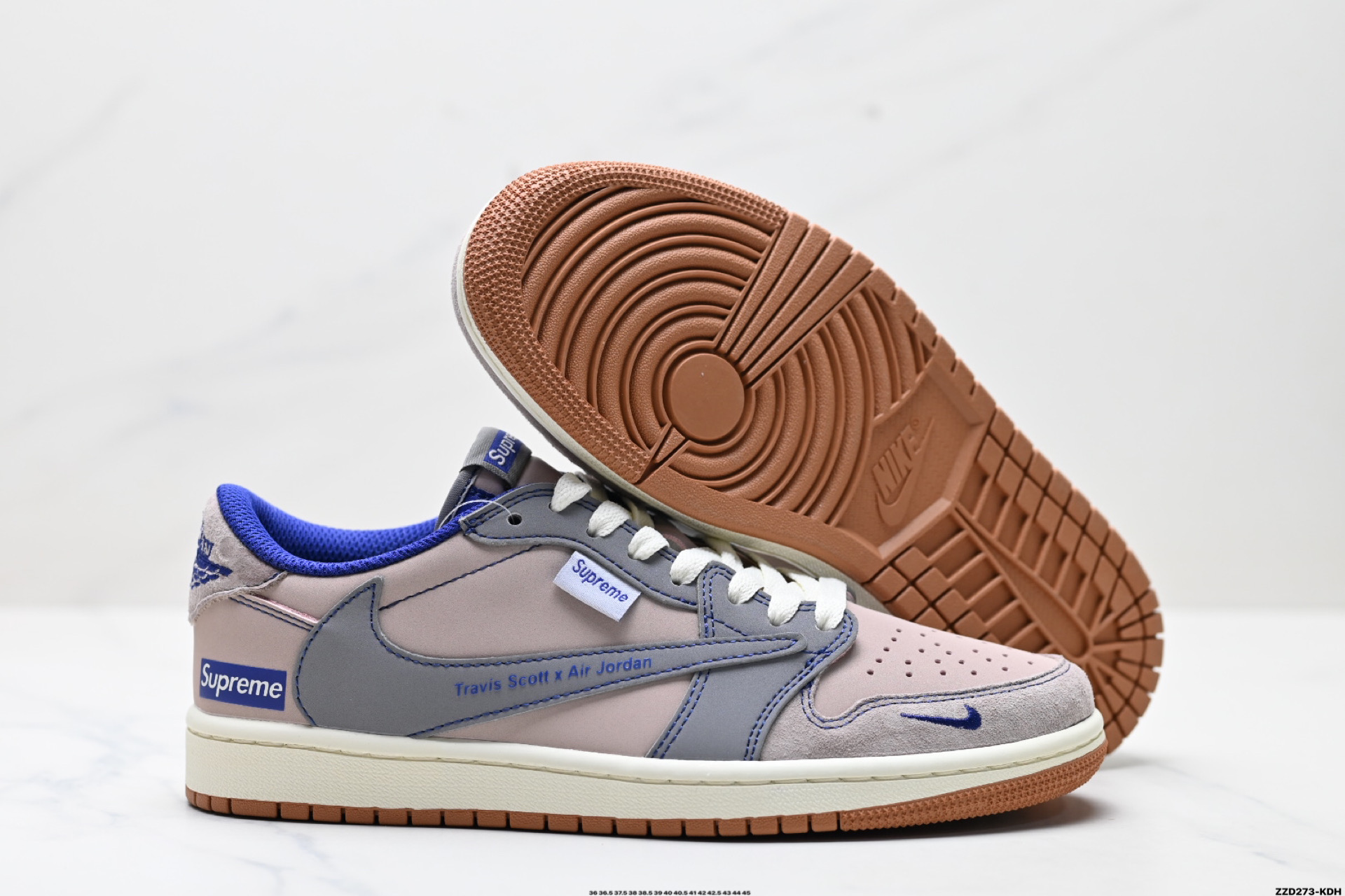 260 AJ1倒勾Travis Scott x Air Jordan 1 ” Reverse Mocha “ AJ1乔1 TS 闪电 联名倒钩 低帮文化篮球鞋  XD1568-102