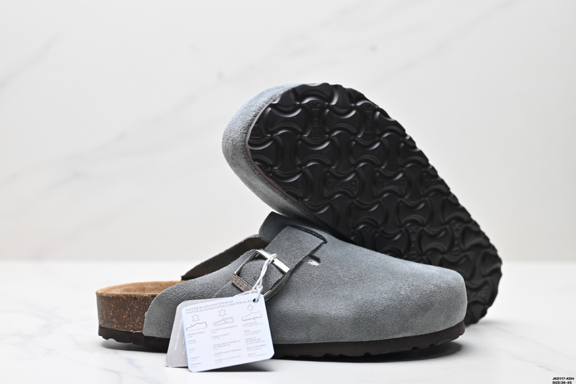 170 Birkenstock Boston Suede Shearling 波士顿系列士低帮包头露跟休闲鞋