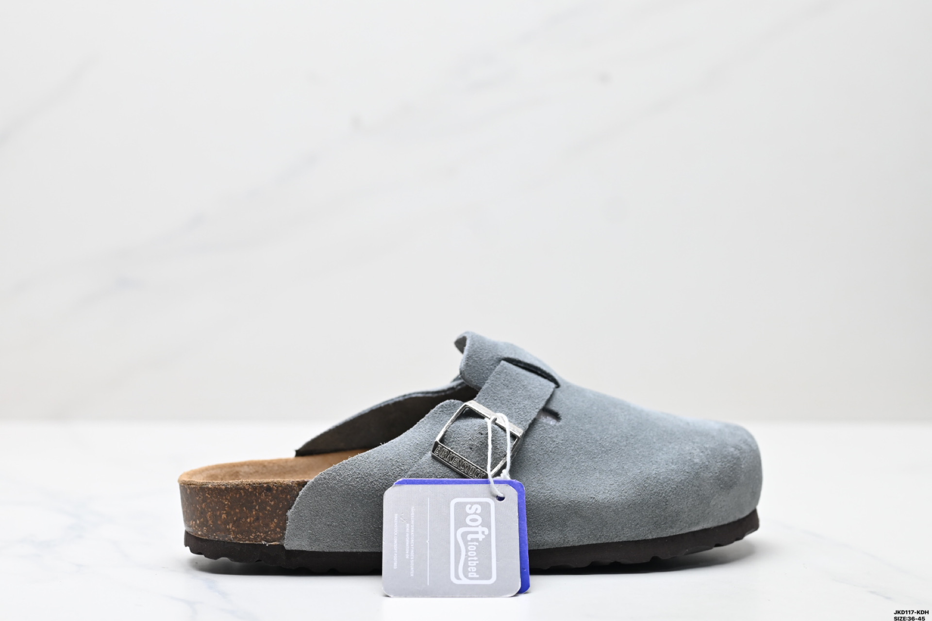 170 Birkenstock Boston Suede Shearling 波士顿系列士低帮包头露跟休闲鞋