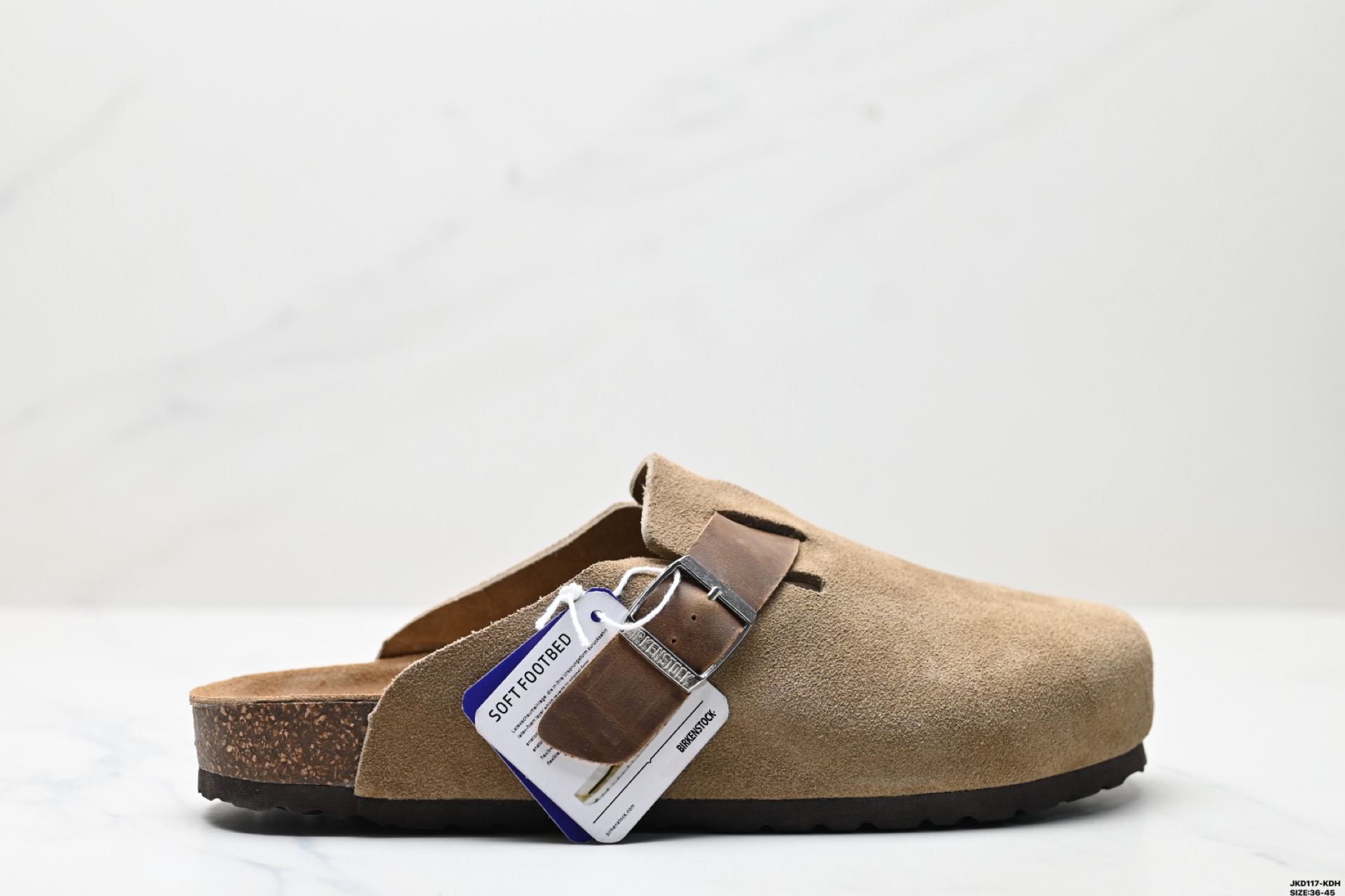 170 Birkenstock Boston Suede Shearling 波士顿系列士低帮包头露跟休闲鞋