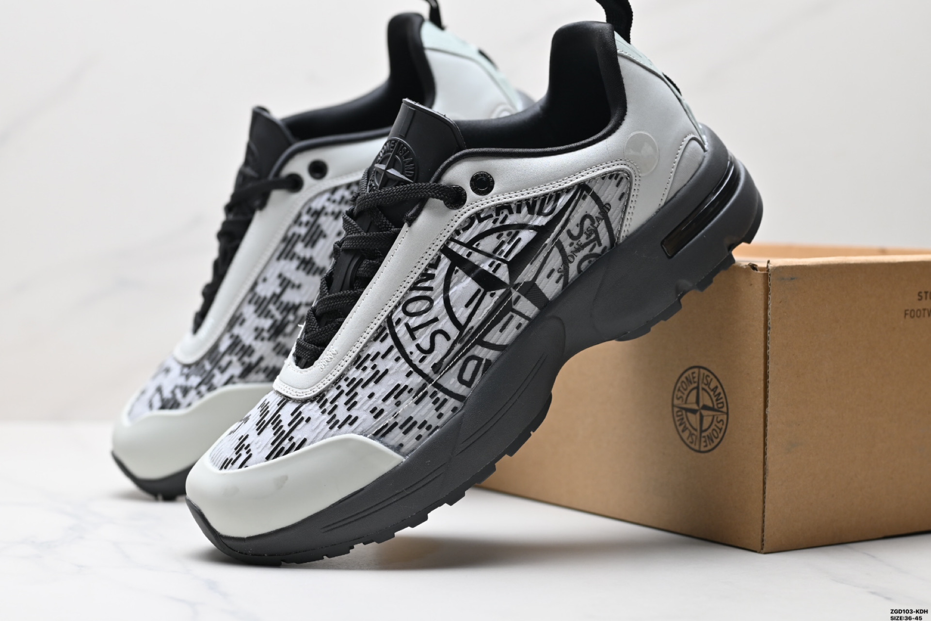 300 STONE ISLAND石头岛 Grime Panelled 舒适时尚 低帮生活休闲鞋