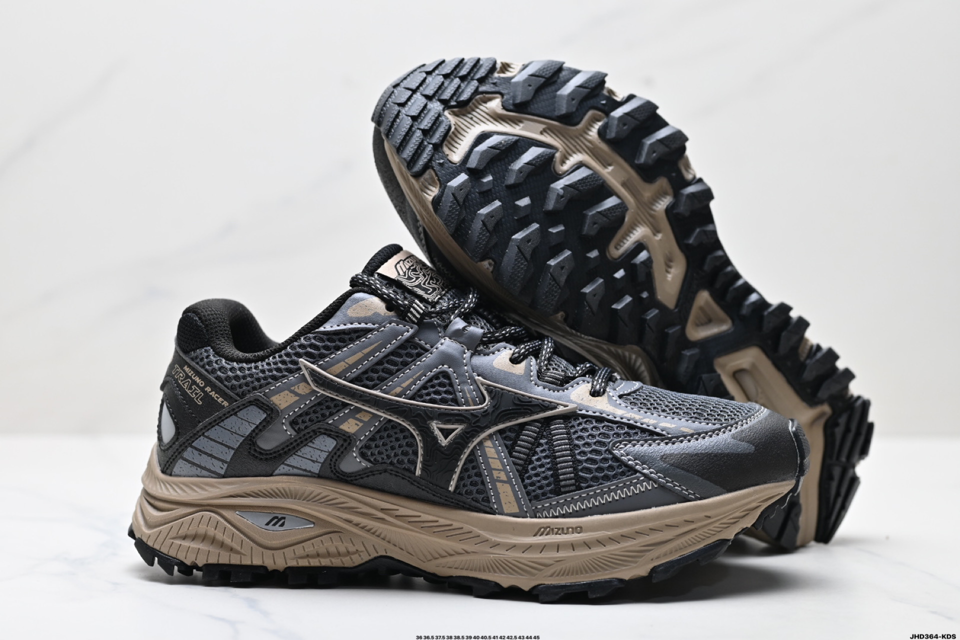 200 美津浓Mizuno Racer Trail 复古百搭 舒适 防滑耐磨透气网面 低帮 户外功能鞋  D1GH22