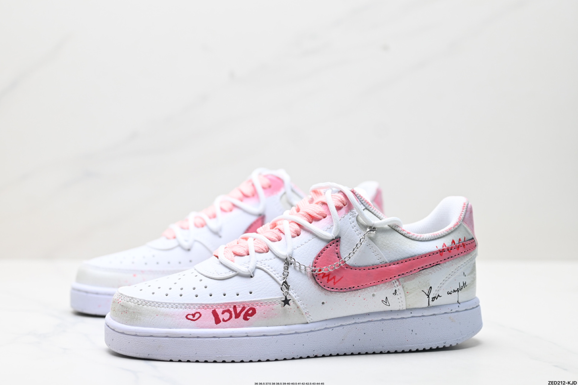 270 NIKE COURT VISION LO ‘DIY’定制 低帮百搭 透气休闲运动板鞋  DH2987-213