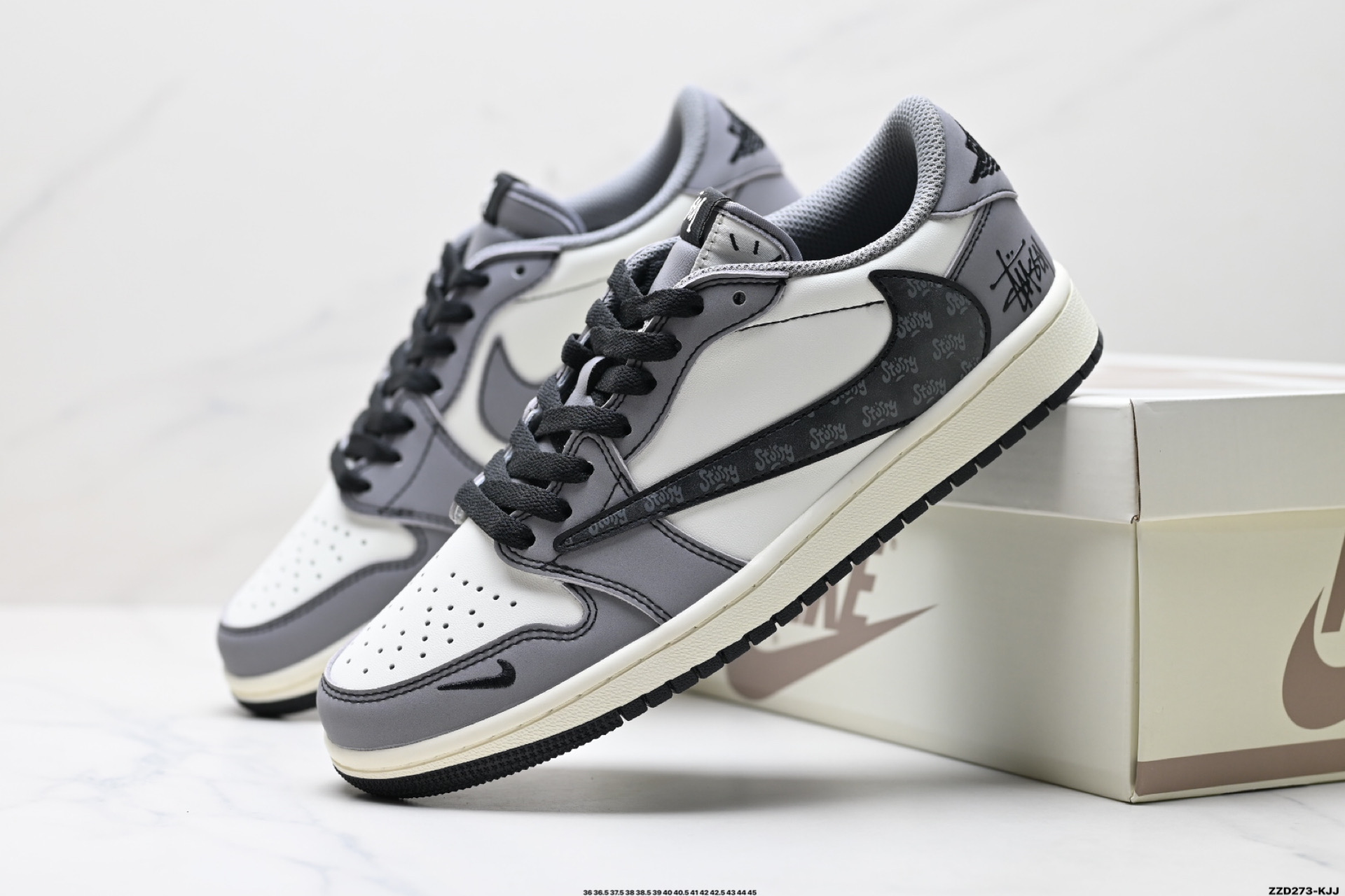 260 AJ1倒勾Travis Scott x Air Jordan 1 ” Reverse Mocha “ AJ1乔1 TS 闪电 联名倒钩 低帮文化篮球鞋 XD1568-109