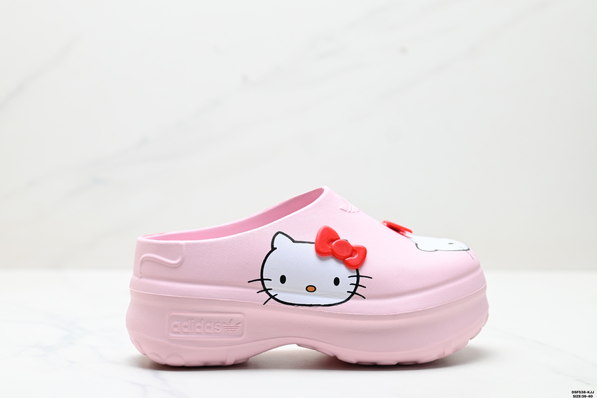 105 Adidas originals AdiFOM Stan Smith Mule W 厚底穆勒厨师鞋 Hello Kitty 凯蒂猫包头拖鞋