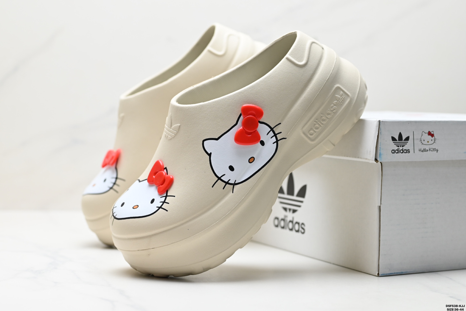 105 Adidas originals AdiFOM Stan Smith Mule W 厚底穆勒厨师鞋 Hello Kitty 凯蒂猫包头拖鞋