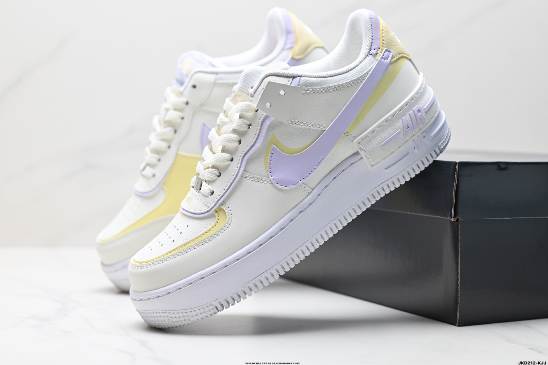170 耐克NIKE WMNS Air Force 1 Shadow全新少女系解构主义设计 马卡龙空军一号轻量增高低帮百搭板鞋  DZ1847-113