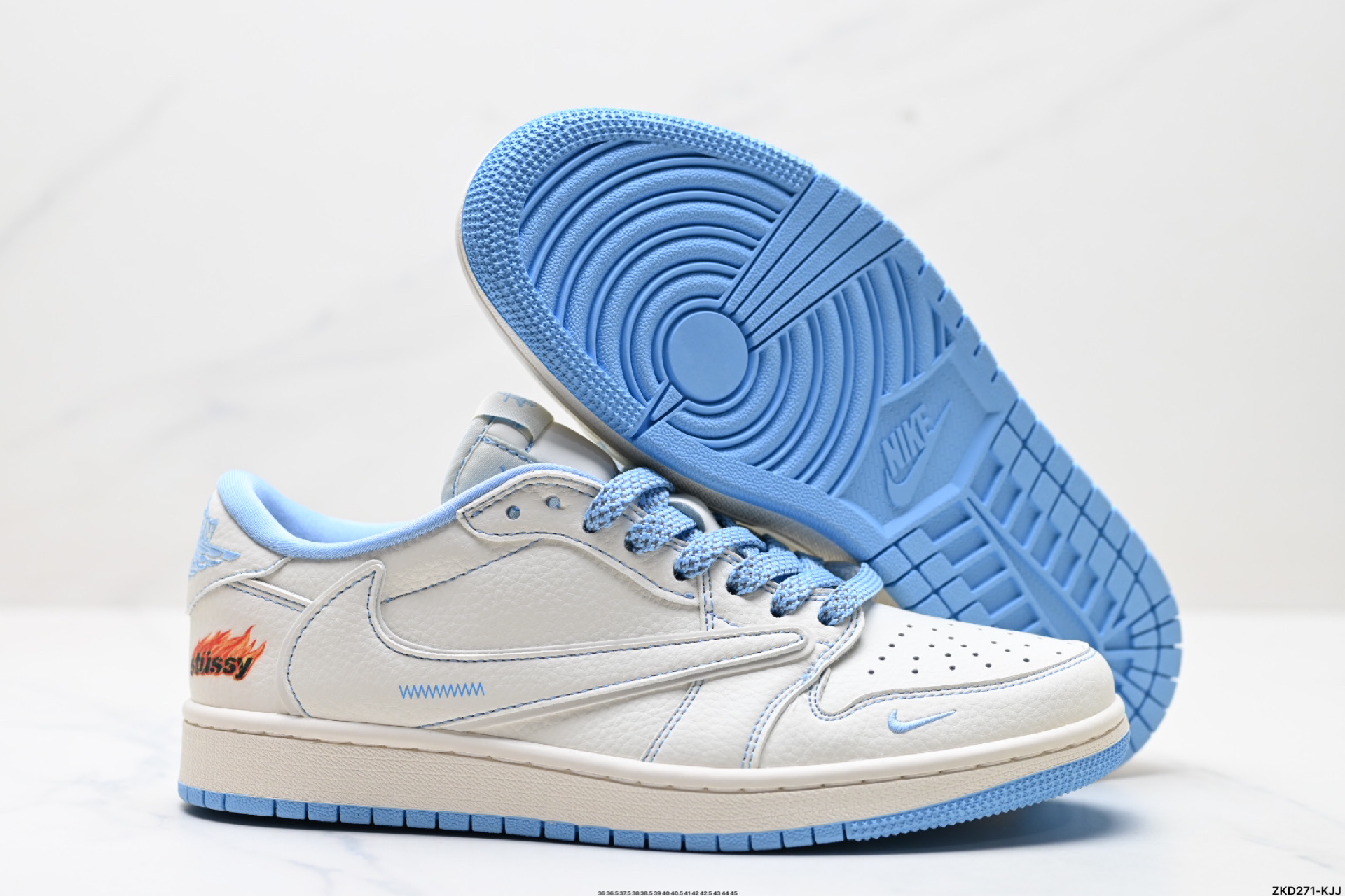 280 AJ1倒勾Travis Scott x Air Jordan 1 ” Reverse Mocha “ AJ1乔1 TS 闪电 联名倒钩 低帮文化篮球鞋 ZH2598-229