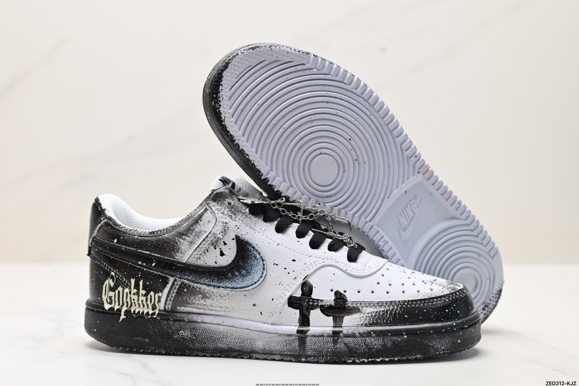 270 NIKE COURT VISION LO ‘DIY’定制 低帮百搭 透气休闲运动板鞋  DH2987-099