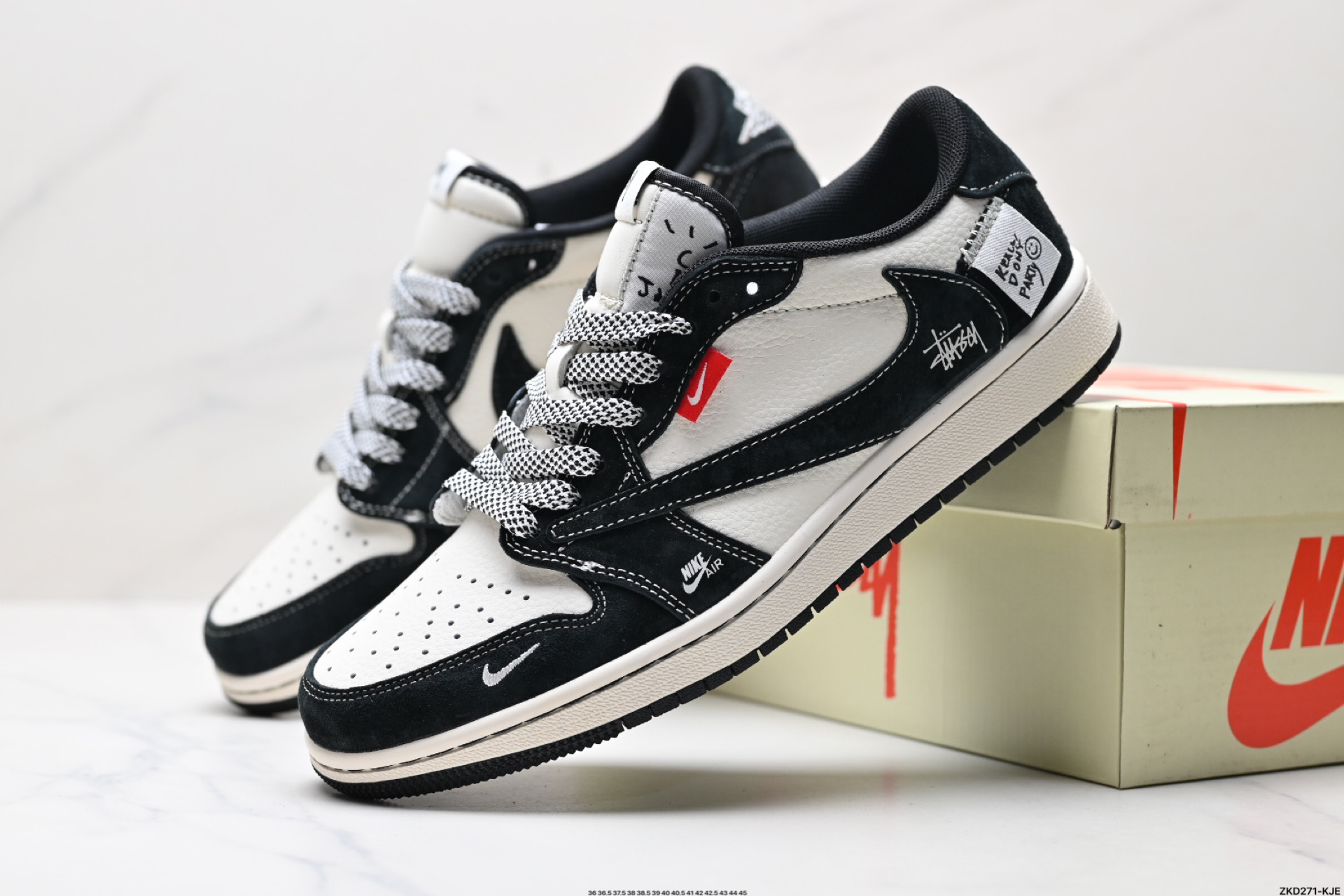 280 AJ1倒勾Travis Scott x Air Jordan 1 ” Reverse Mocha “ AJ1乔1 TS 闪电 联名倒钩 低帮文化篮球鞋 YX5066-299