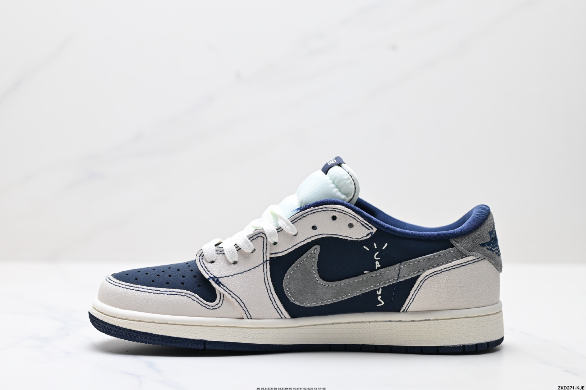 280 AJ1倒勾Travis Scott x Air Jordan 1 ” Reverse Mocha “ AJ1乔1 TS 闪电 联名倒钩 低帮文化篮球鞋  XS2024-012