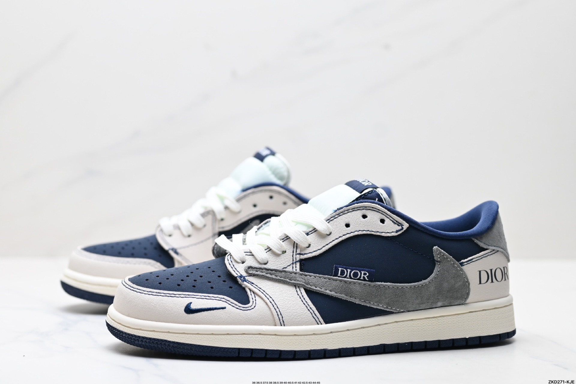 280 AJ1倒勾Travis Scott x Air Jordan 1 ” Reverse Mocha “ AJ1乔1 TS 闪电 联名倒钩 低帮文化篮球鞋  XS2024-012