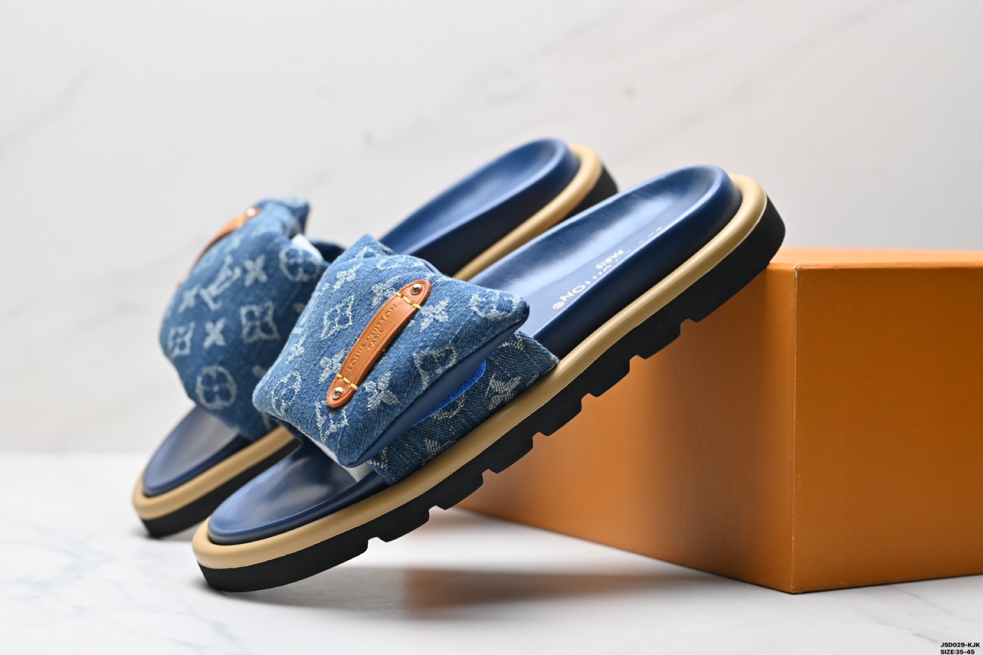 210 纯原LOUIS VUITTON路易威登 牛仔布 经典老花 LV 拖鞋