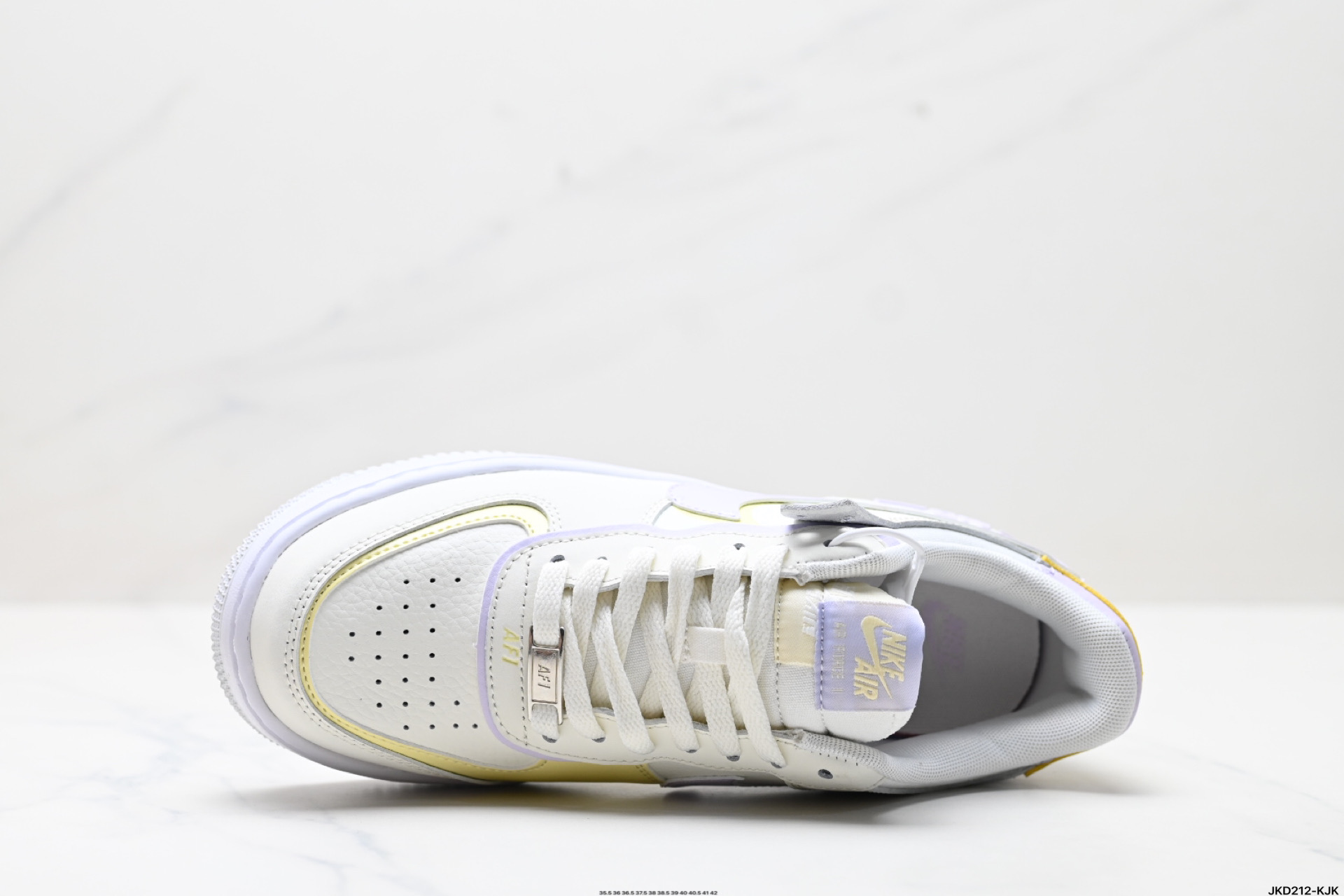 耐克NIKE WMNS Air Force 1 Shadow全新少女系解构主义设计 马卡龙空军一号轻量增高低帮百搭板鞋 DZ1847-113
