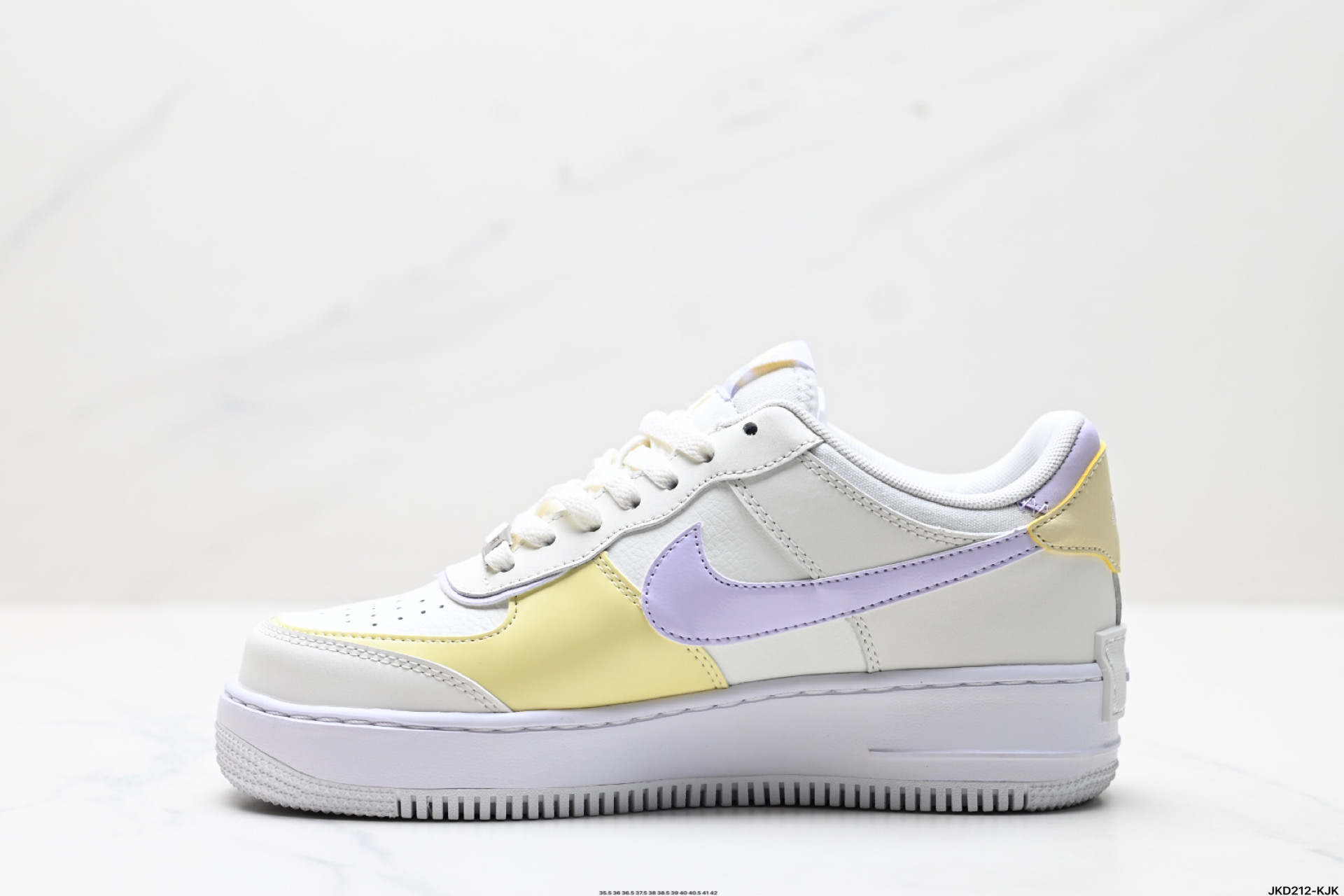 耐克NIKE WMNS Air Force 1 Shadow全新少女系解构主义设计 马卡龙空军一号轻量增高低帮百搭板鞋 DZ1847-113