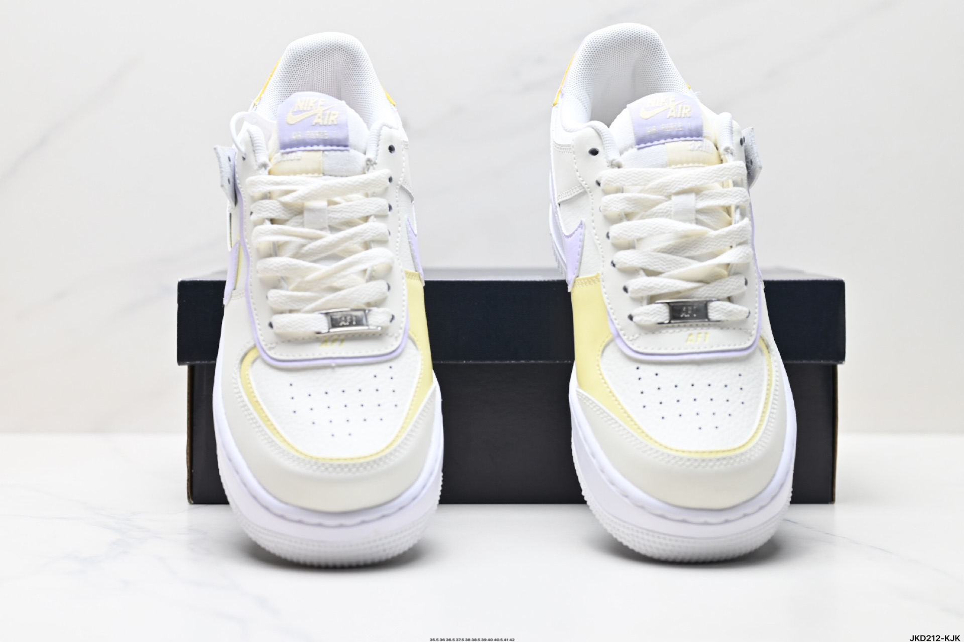 耐克NIKE WMNS Air Force 1 Shadow全新少女系解构主义设计 马卡龙空军一号轻量增高低帮百搭板鞋 DZ1847-113