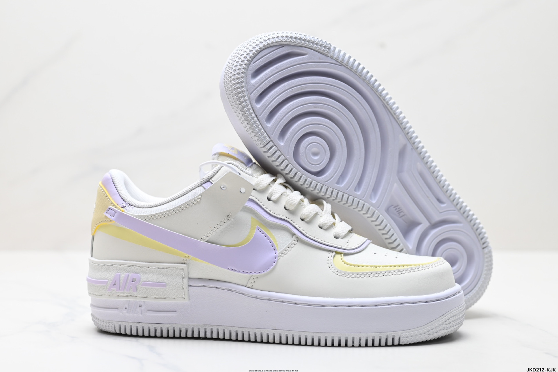 170 耐克NIKE WMNS Air Force 1 Shadow全新少女系解构主义设计 马卡龙空军一号轻量增高低帮百搭板鞋 DZ1847-113
