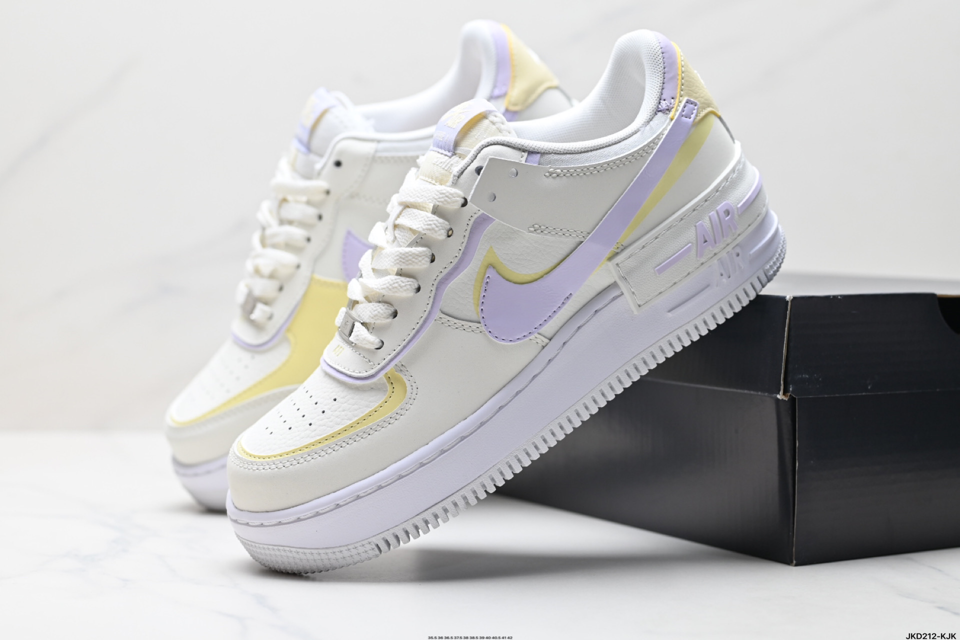 170 耐克NIKE WMNS Air Force 1 Shadow全新少女系解构主义设计 马卡龙空军一号轻量增高低帮百搭板鞋 DZ1847-113