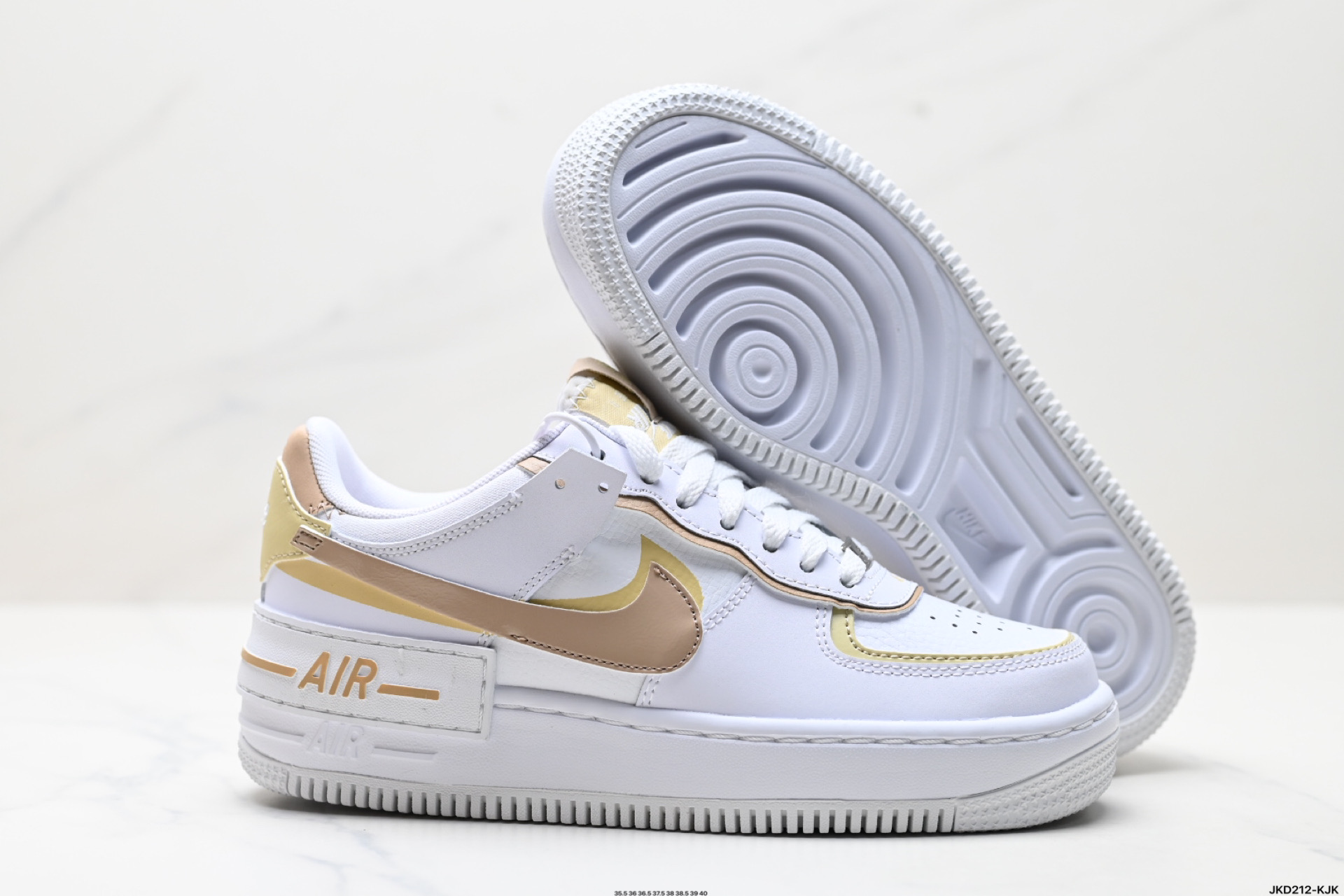 170 耐克NIKE WMNS Air Force 1 Shadow全新少女系解构主义设计 马卡龙空军一号轻量增高低帮百搭板鞋 DZ1847-113