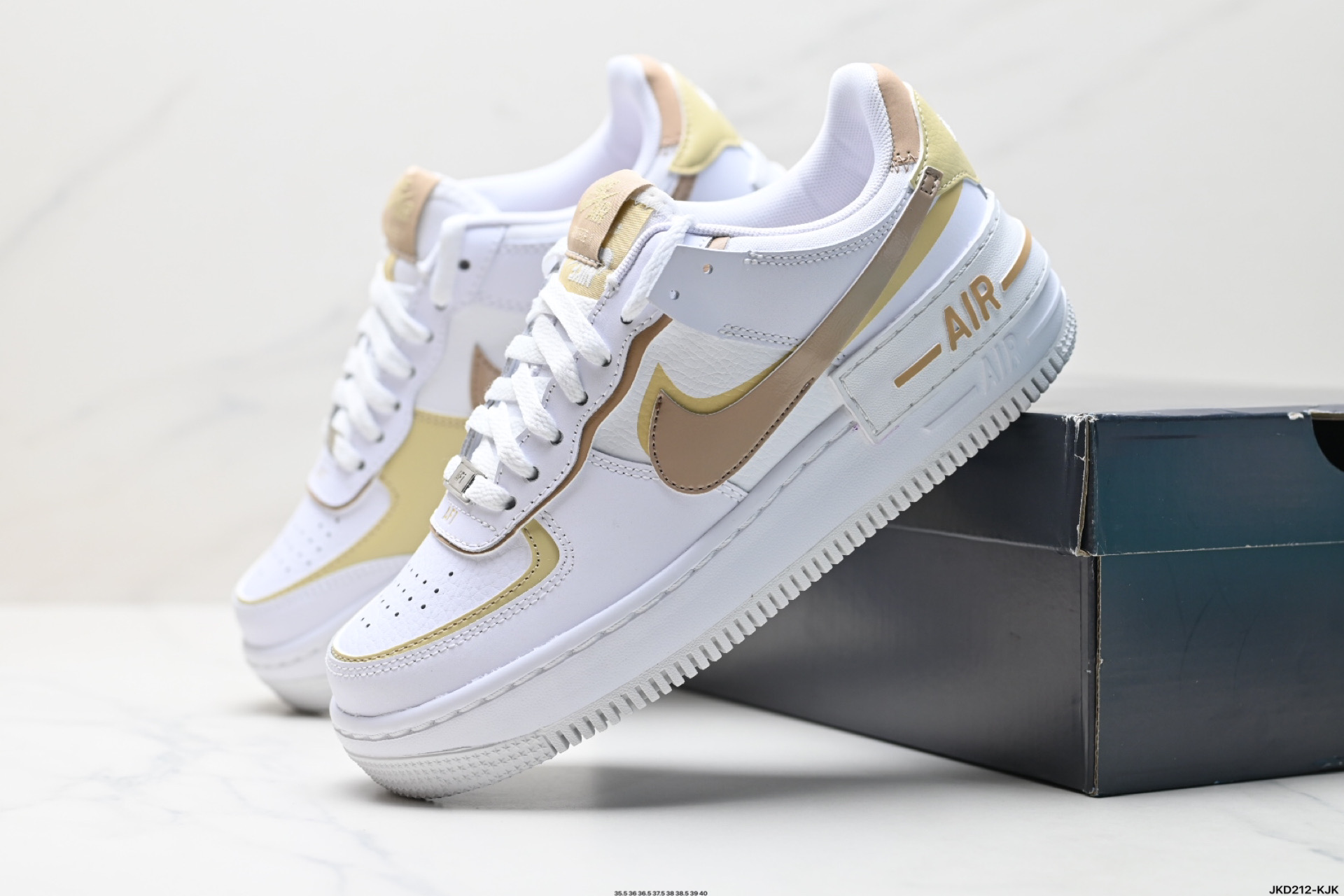 170 耐克NIKE WMNS Air Force 1 Shadow全新少女系解构主义设计 马卡龙空军一号轻量增高低帮百搭板鞋 DZ1847-113