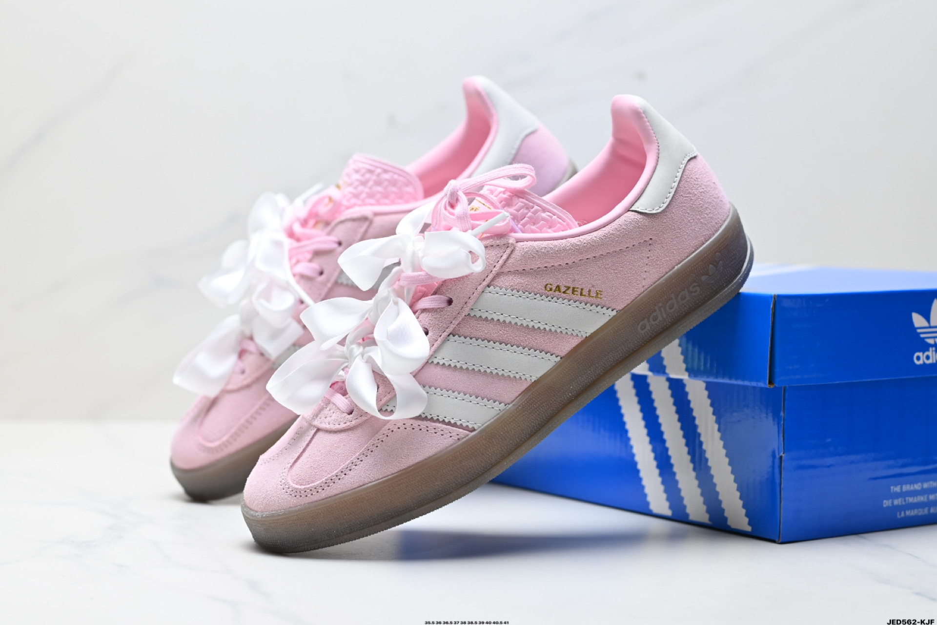 160 adidas Originals Gazelle Indoor 三叶草休闲防滑耐磨低帮板鞋 JI2716