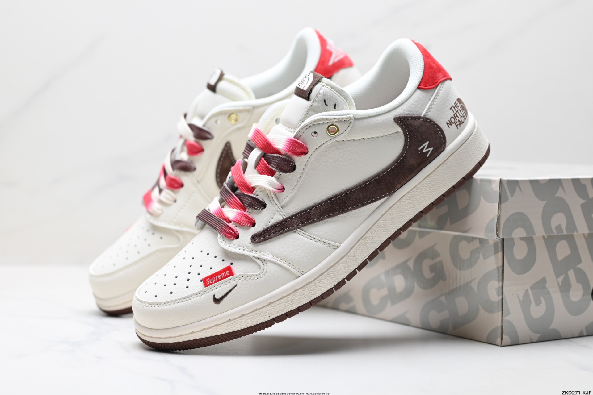 280 AJ1倒勾Travis Scott x Air Jordan 1 ” Reverse Mocha “ AJ1乔1 TS 闪电 联名倒钩 低帮文化篮球鞋 FC1688-213