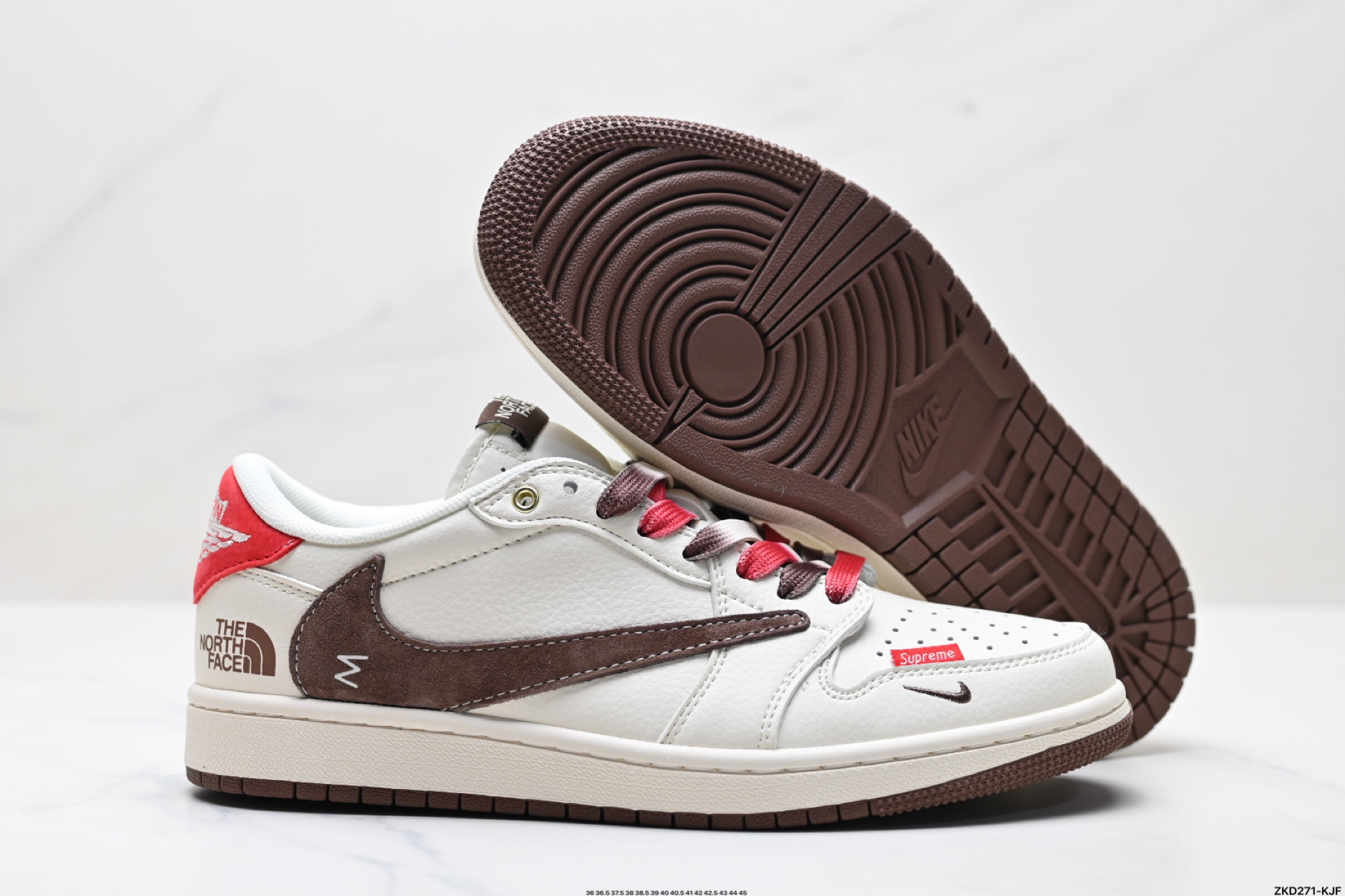 280 AJ1倒勾Travis Scott x Air Jordan 1 ” Reverse Mocha “ AJ1乔1 TS 闪电 联名倒钩 低帮文化篮球鞋 FC1688-213