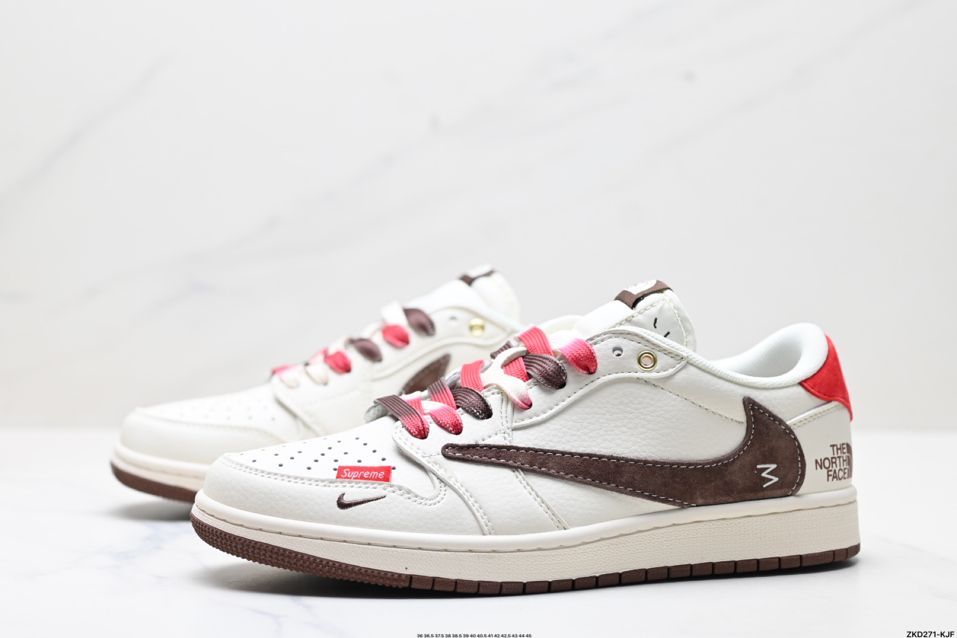 280 AJ1倒勾Travis Scott x Air Jordan 1 ” Reverse Mocha “ AJ1乔1 TS 闪电 联名倒钩 低帮文化篮球鞋 FC1688-213