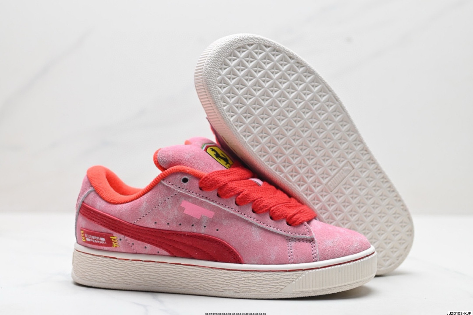 150 Ferrari x Puma Suede XL复古单品 彪马 防滑耐磨低帮德训板鞋  380220-02